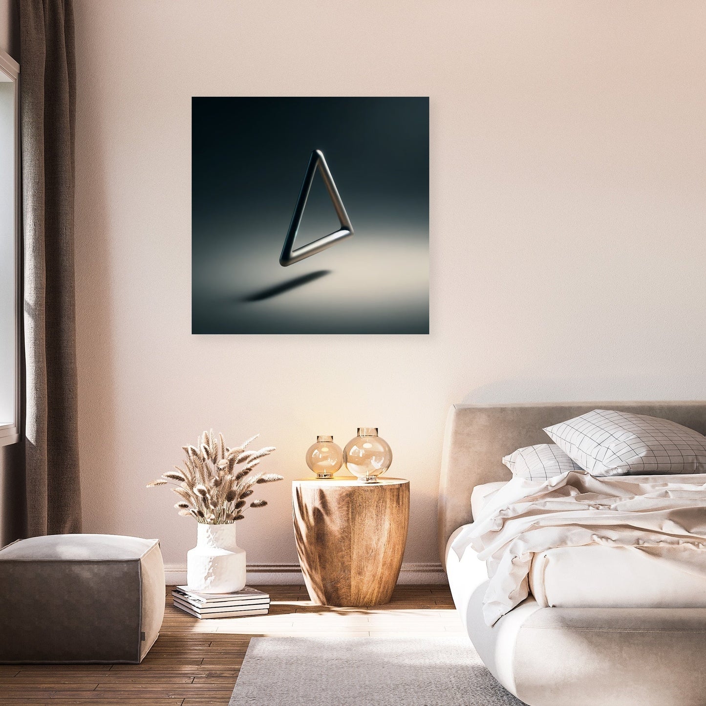 Ethereal Triangle Canvas