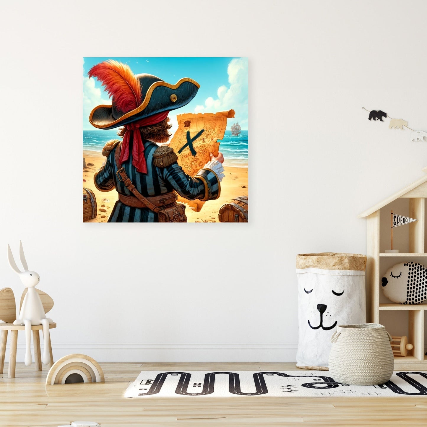 Pirate's Treasure Map Canvas
