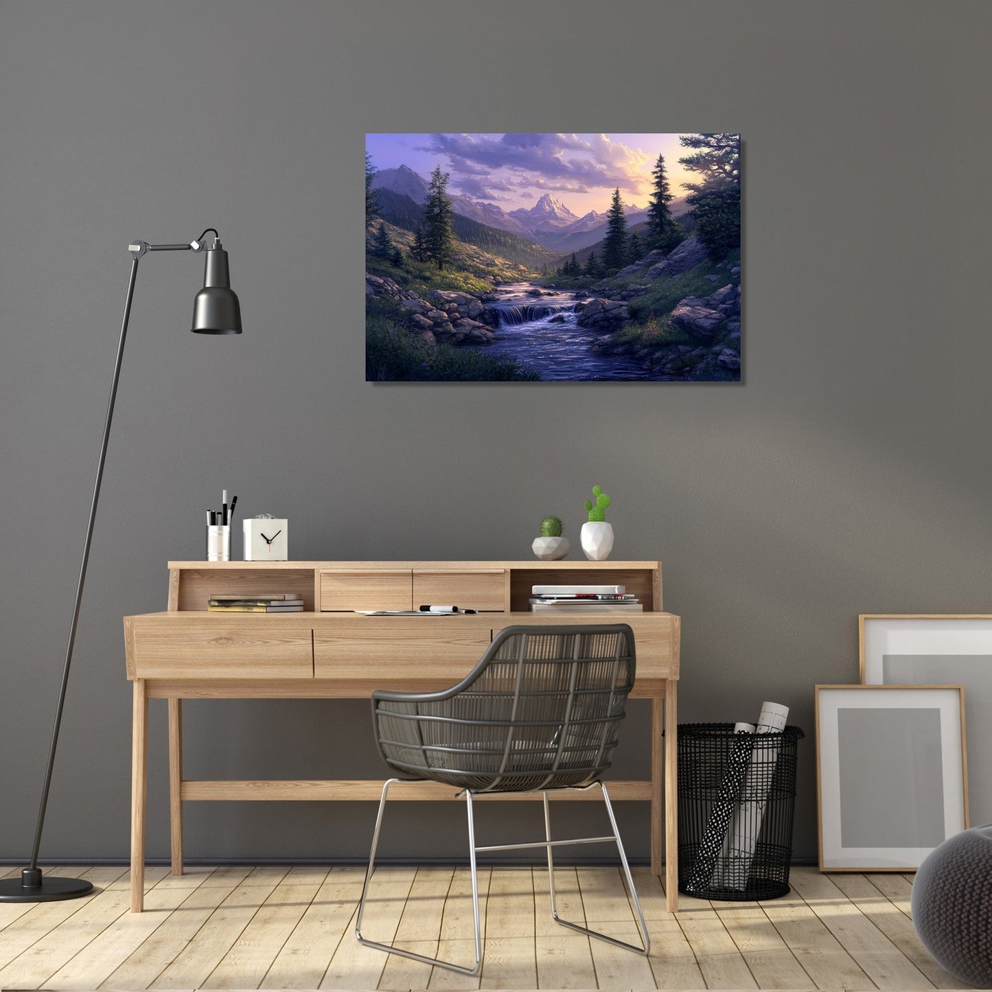 Twilight Tranquillity Mountain Canvas