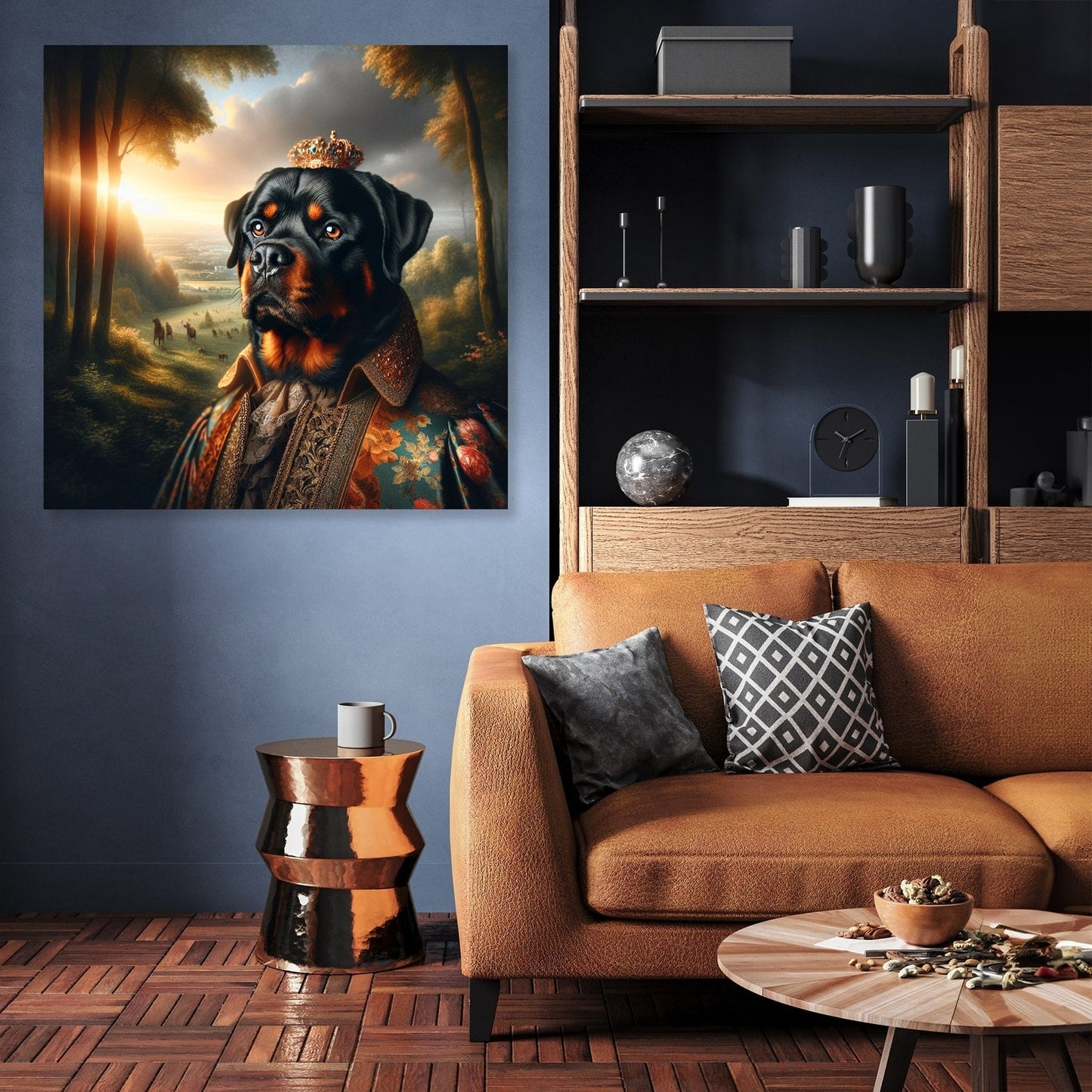 Regal Rottweiler Reverie Canvas