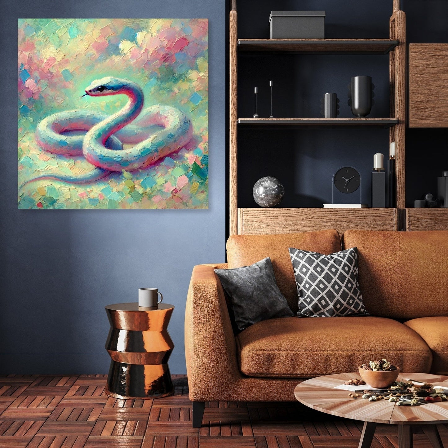 Pastel Snake Canvas