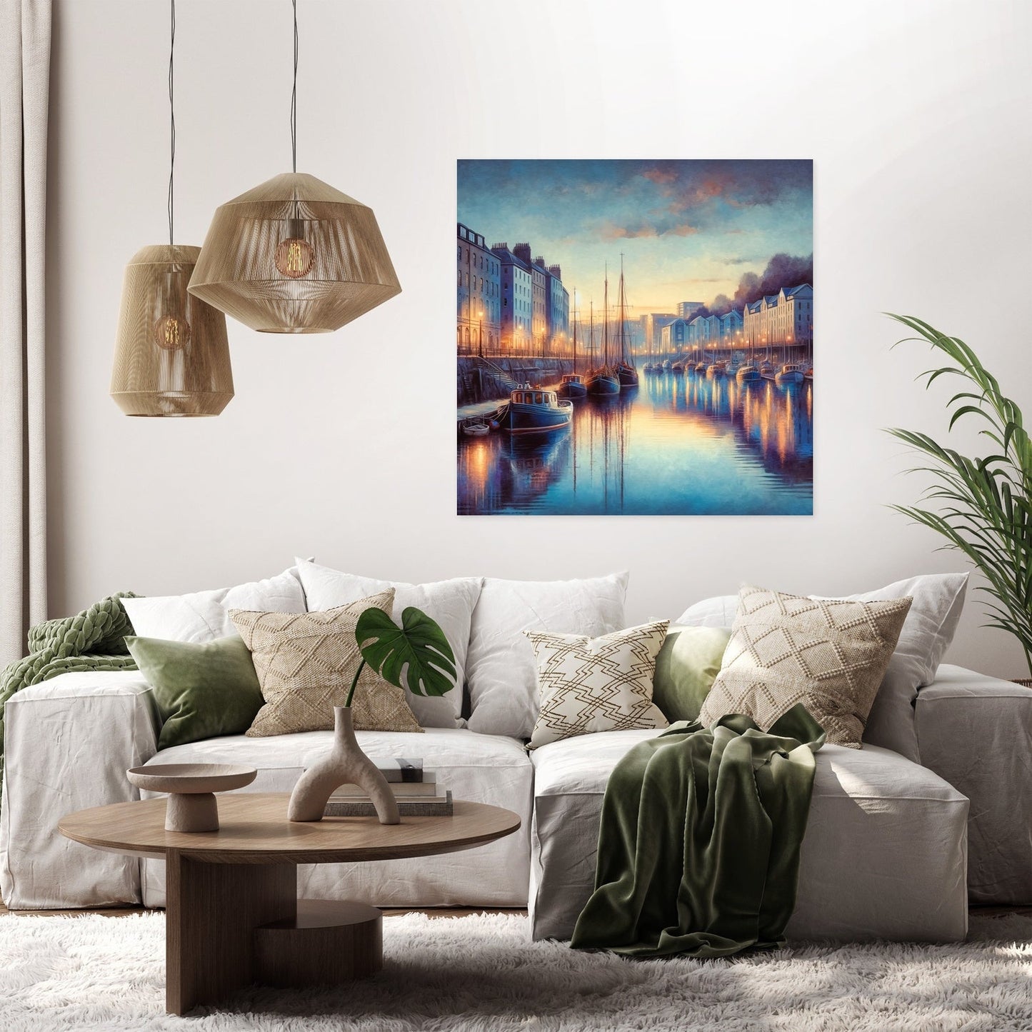 Bristol Harbourside Dusk Canvas