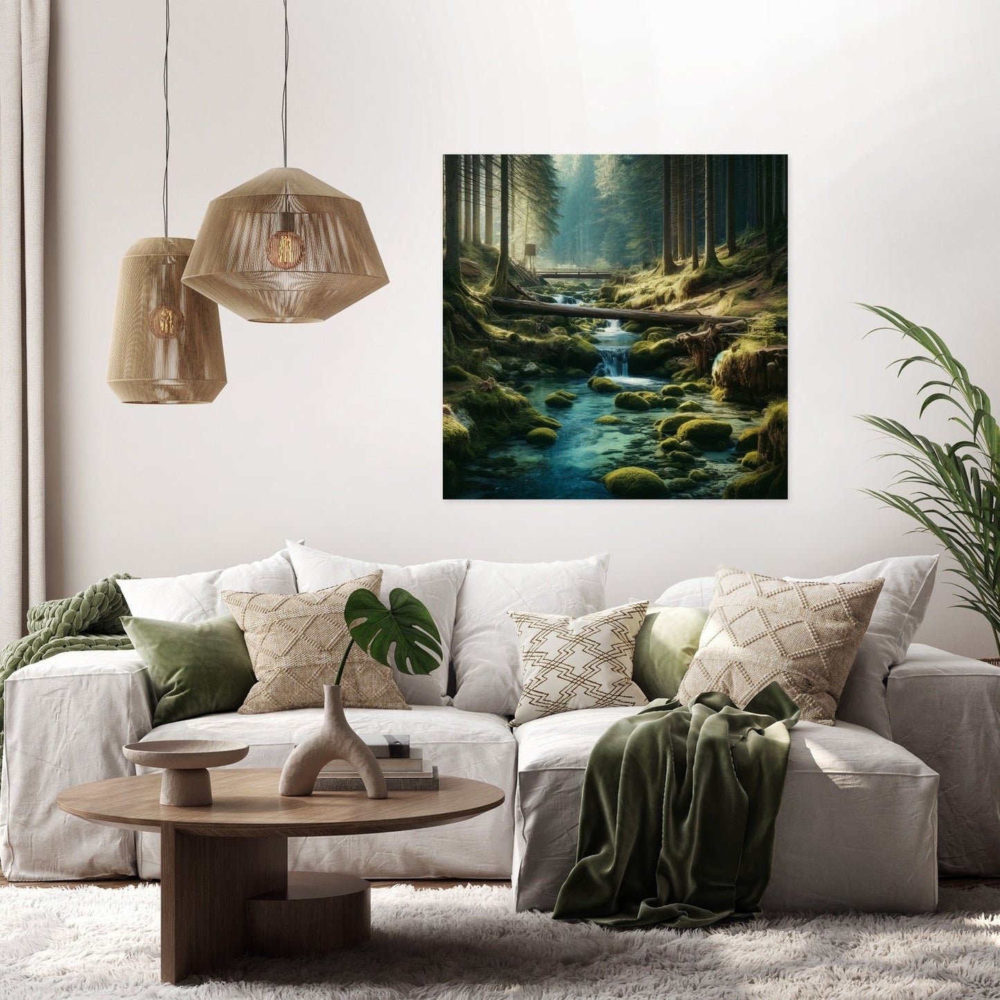 Forest Stream Serenity Canvas