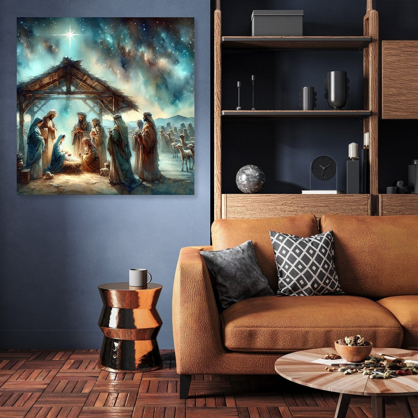 Night of Nostalgic Nativity Canvas