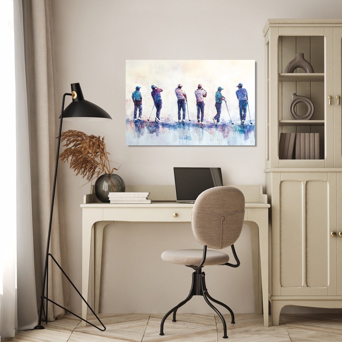 Golfers in Motion Canvas