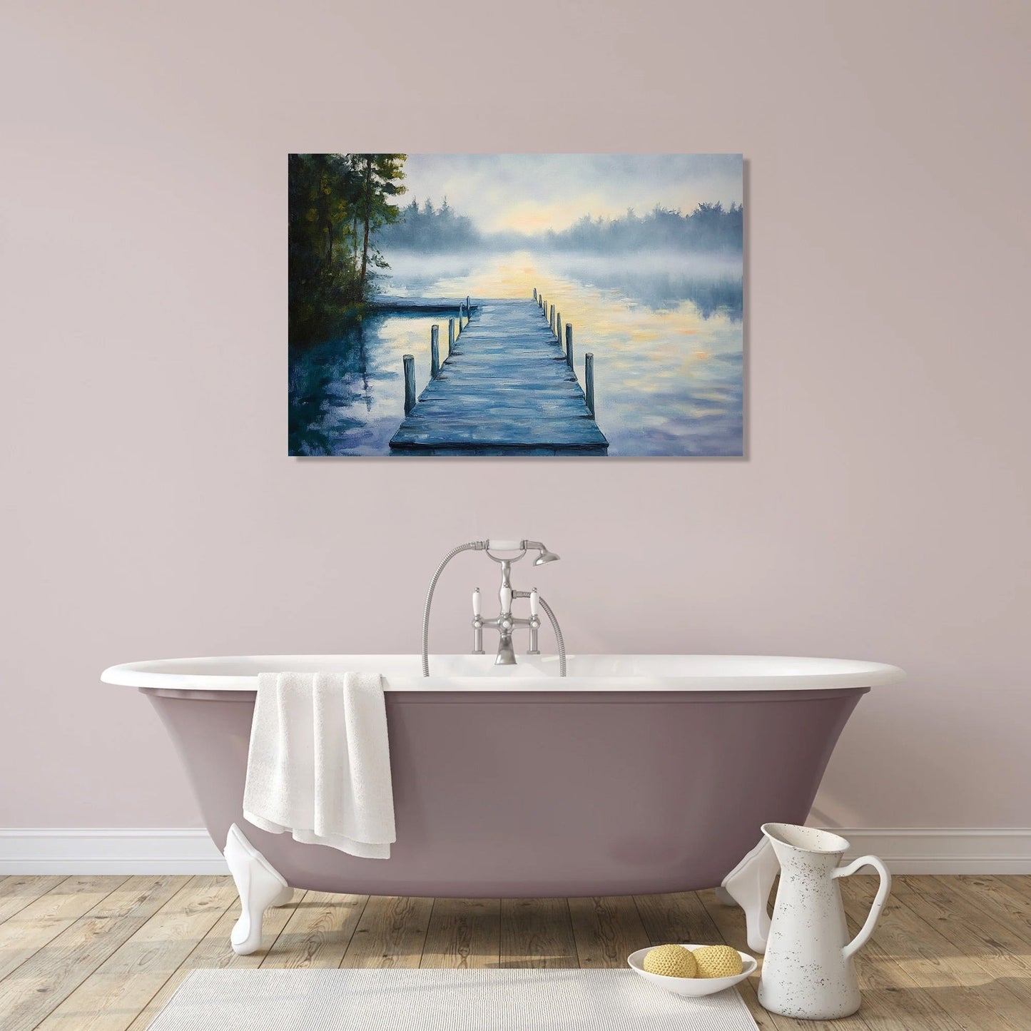 Misty Morning Reflections Canvas