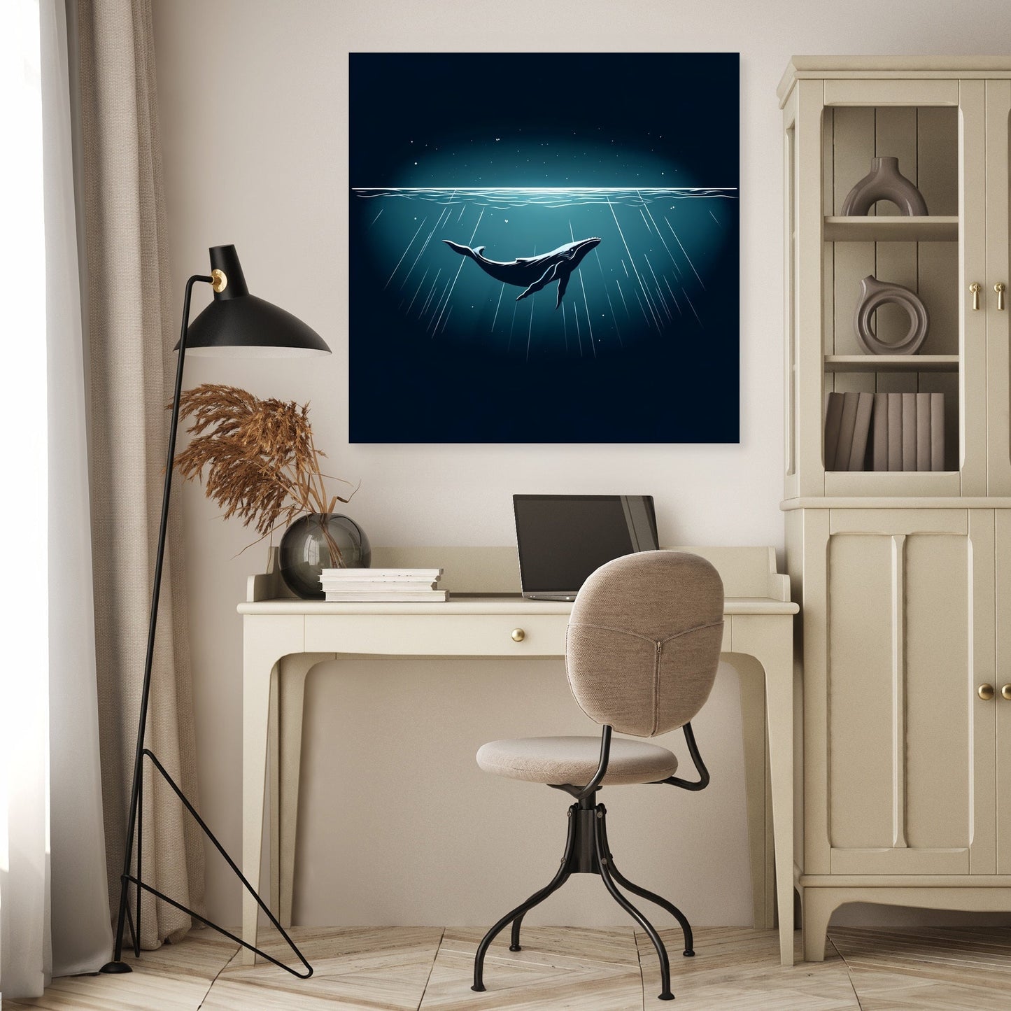 Ocean Depths in Dark Tones Canvas