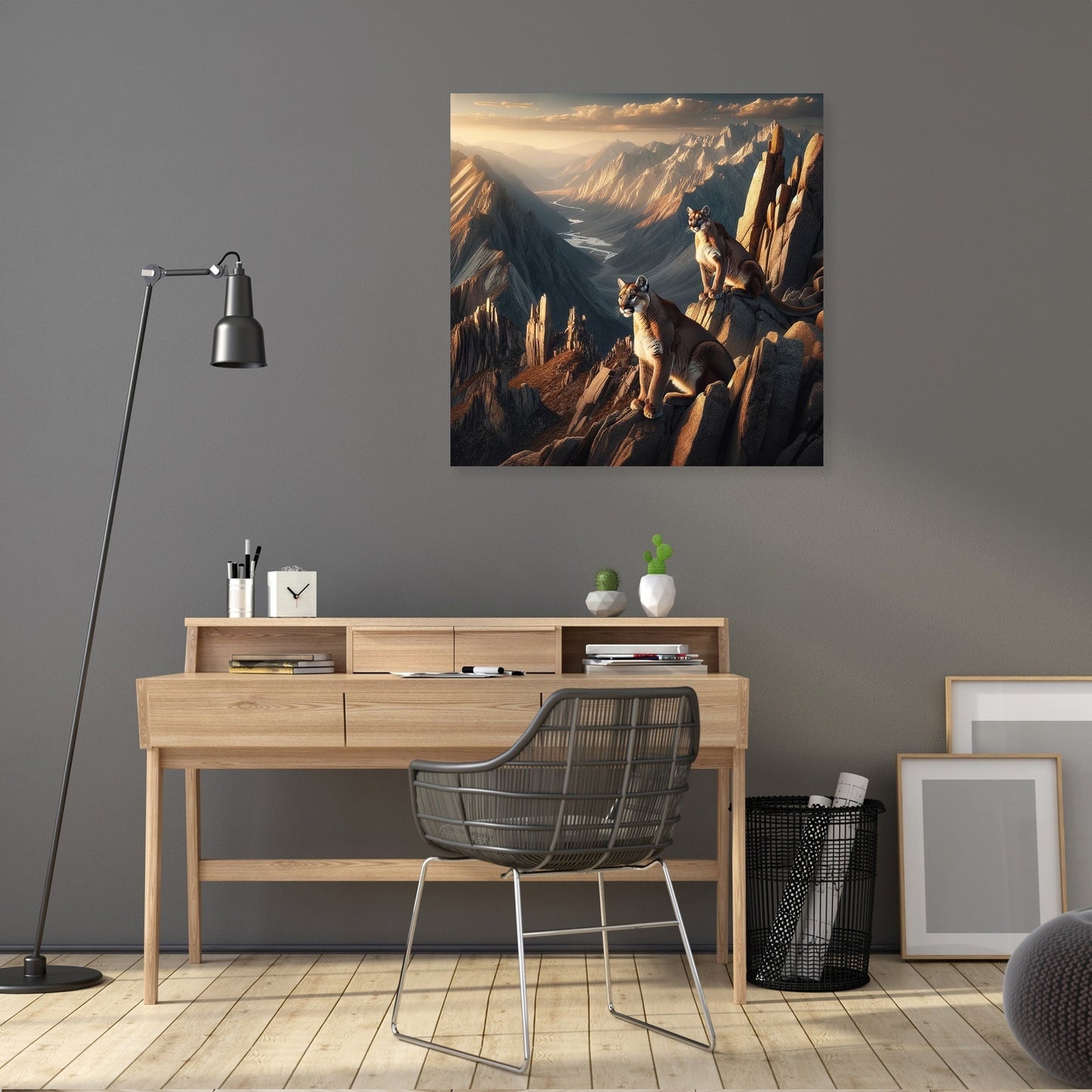 Mountain Lions Canvas