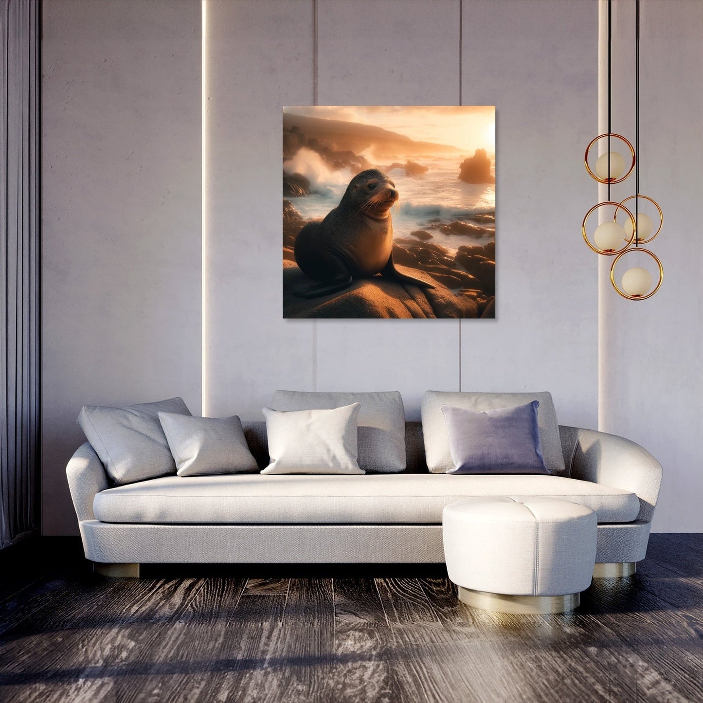 Sunset Seal Canvas