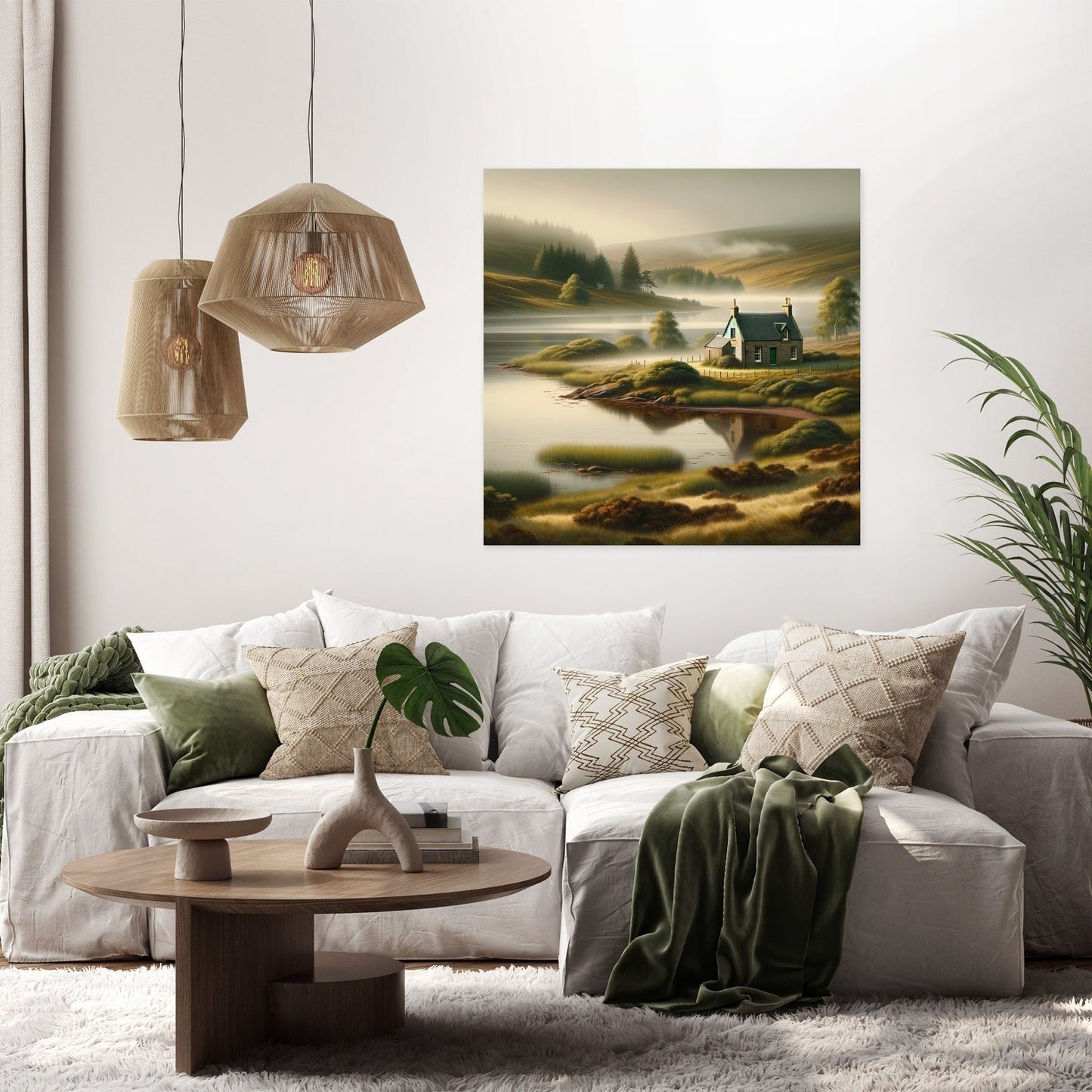 Dundee Cottage by the Loch Canvas