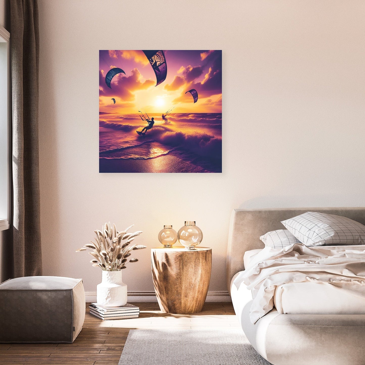 Summer Dusk Kitesurf Canvas
