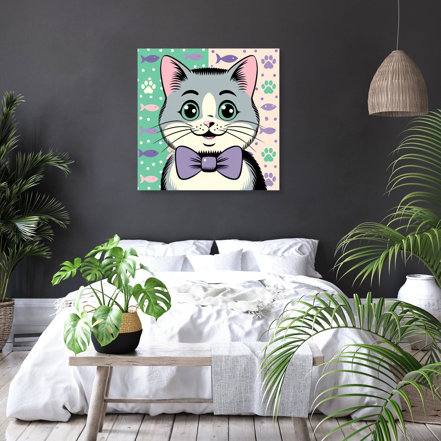 Whimsical Cat Canvas