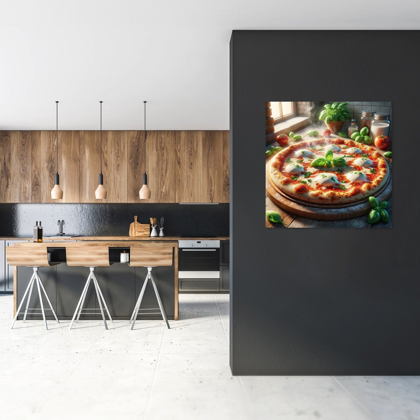 Pizzeria Margherita Canvas