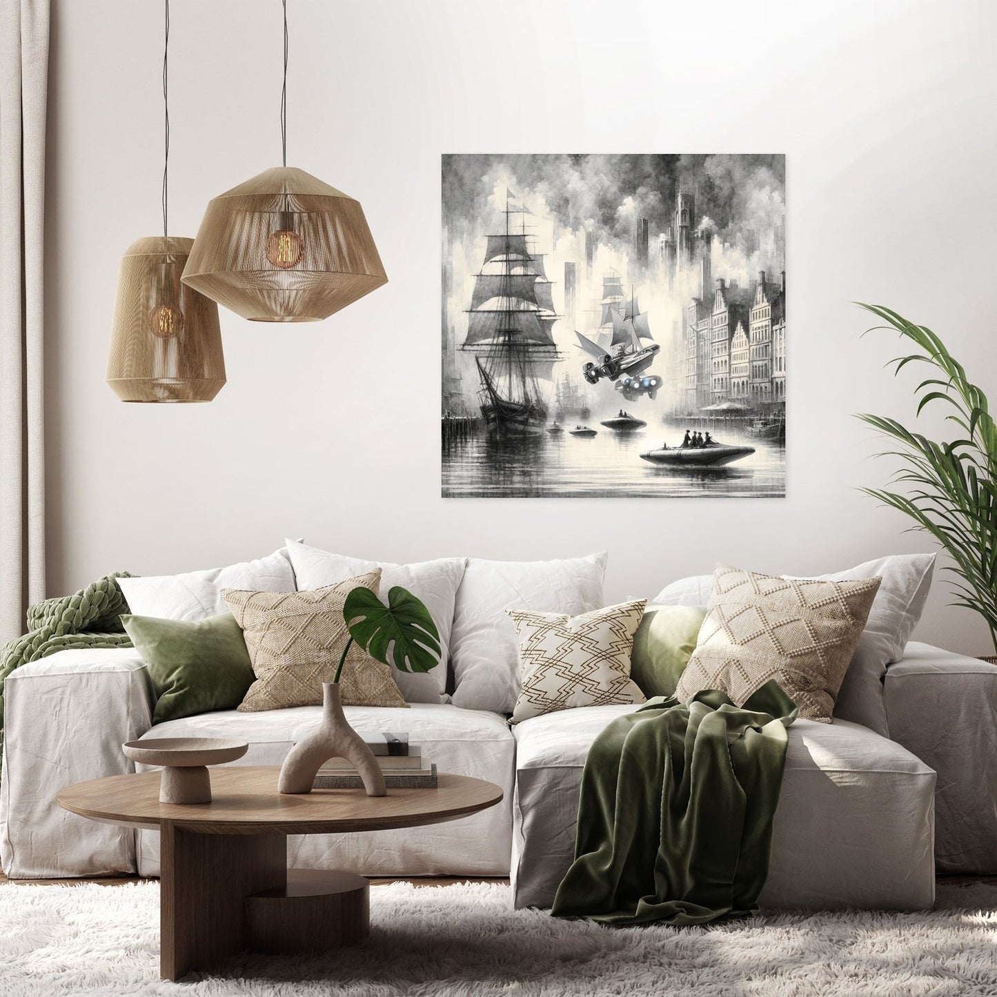 Timeless Harbor Echoes Canvas