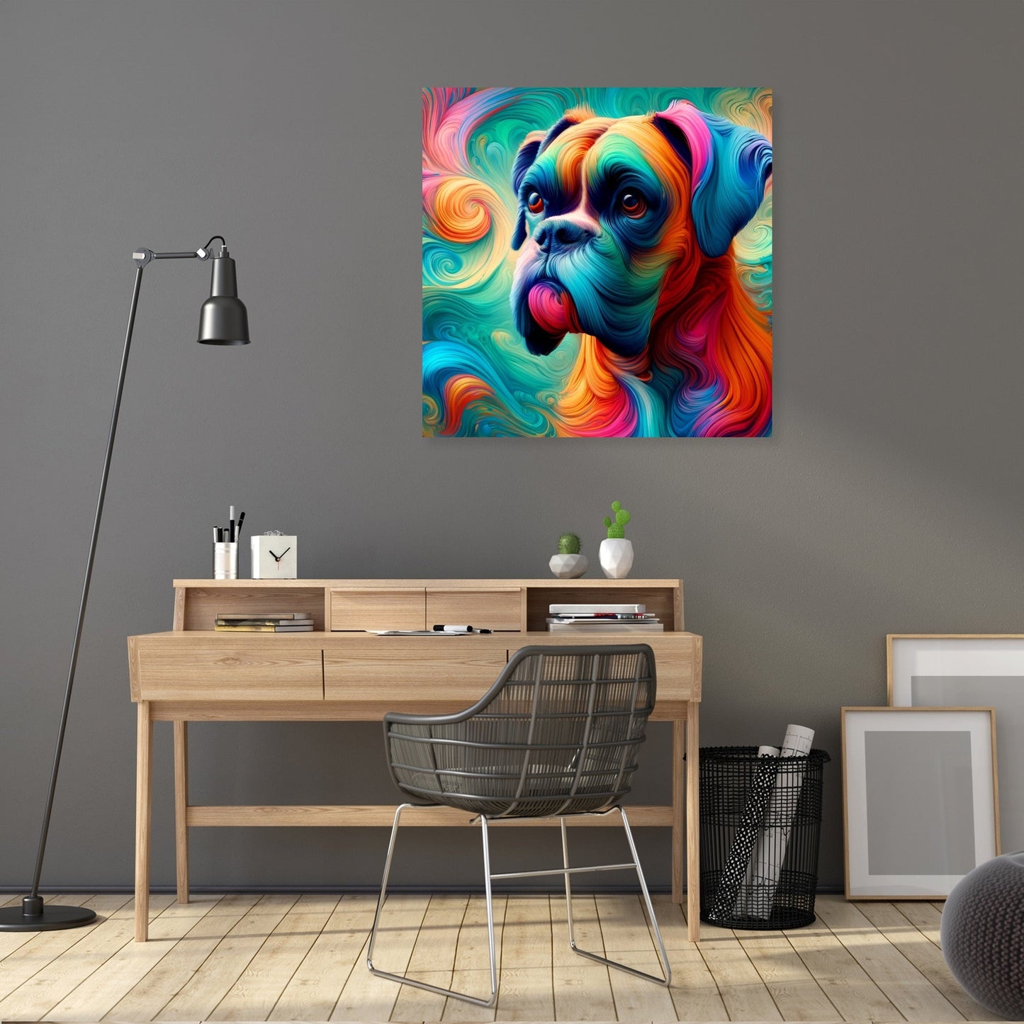 Whimsical Boxer Dreamlike Vision Canvas