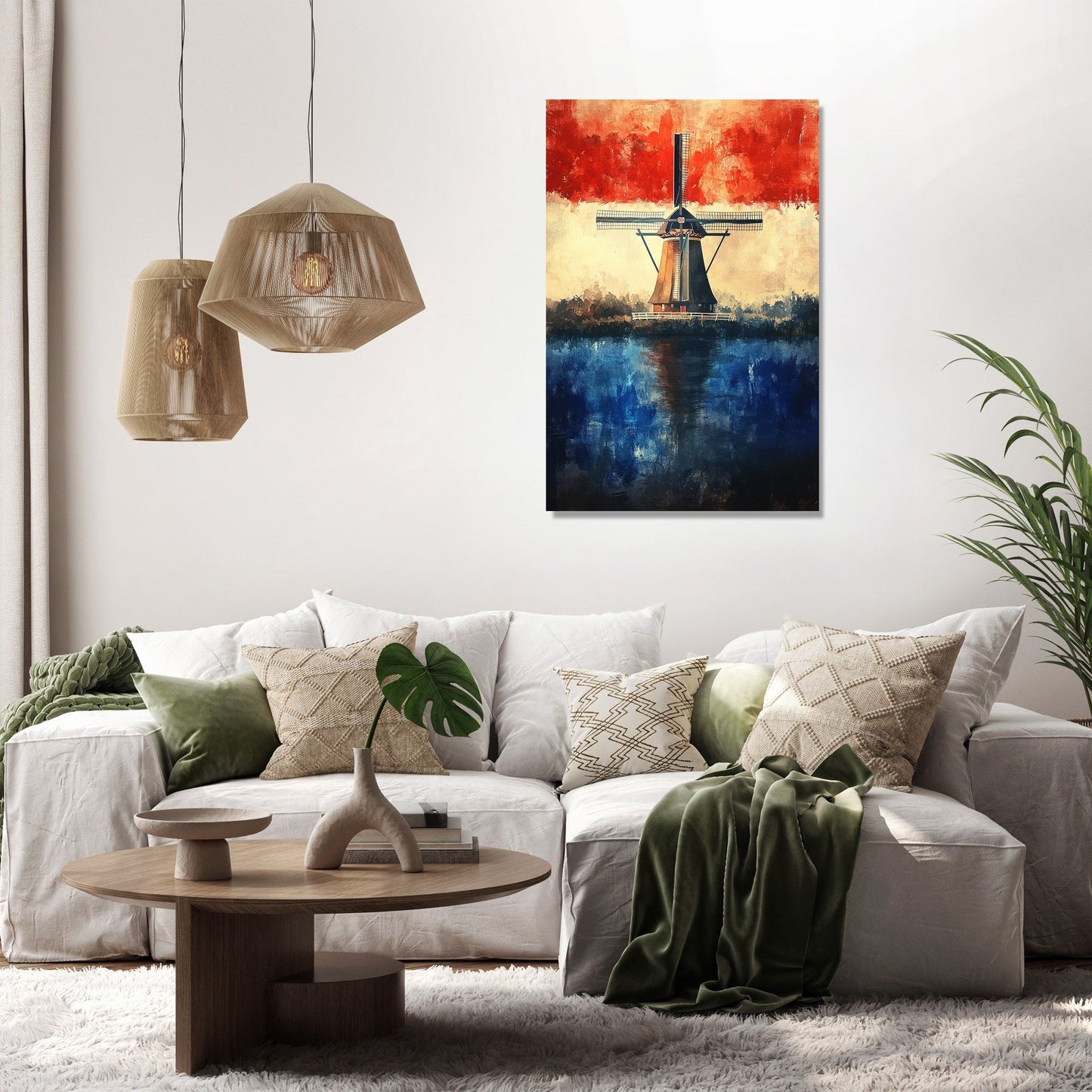 Ethereal Dutch Windmill Canvas