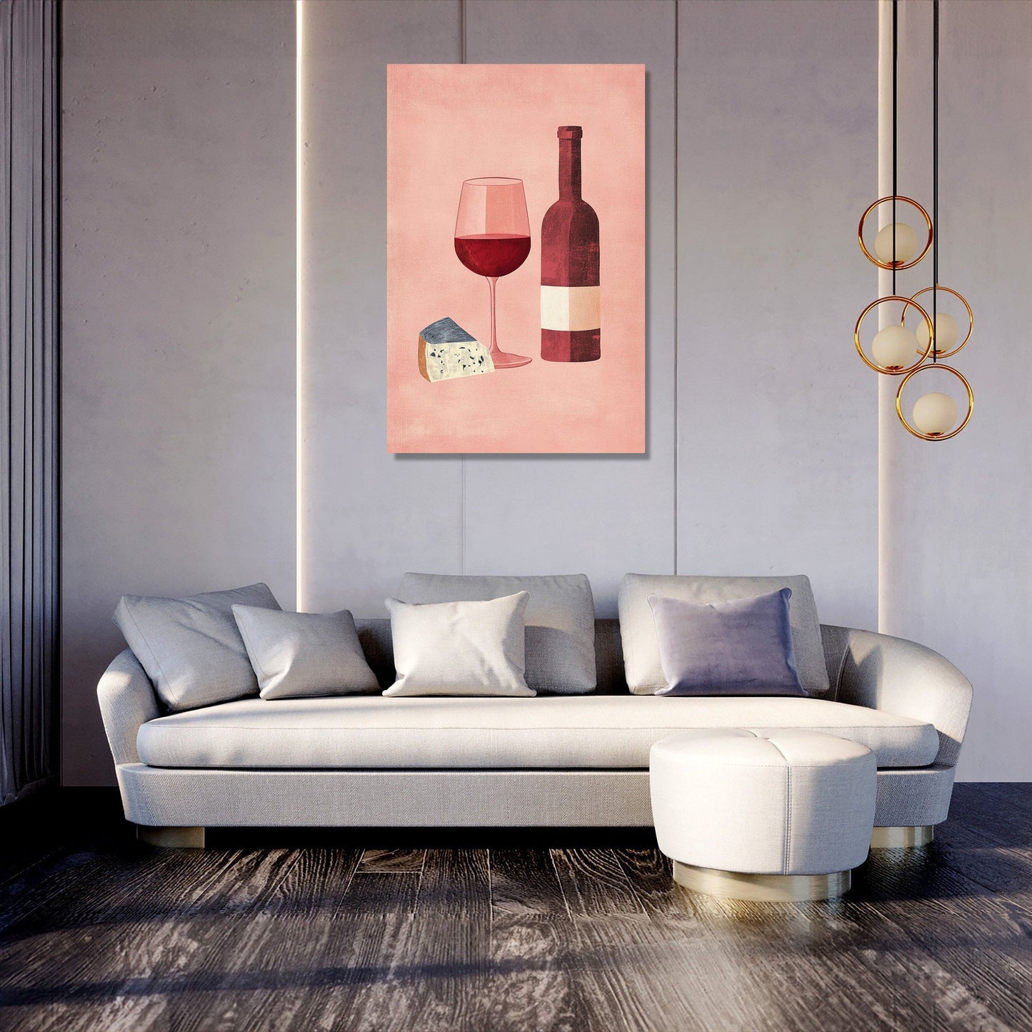 Wine and Cheese Canvas