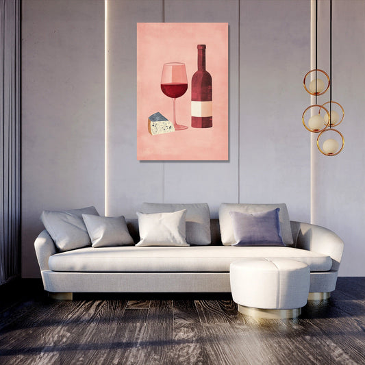 Wine and Cheese Canvas