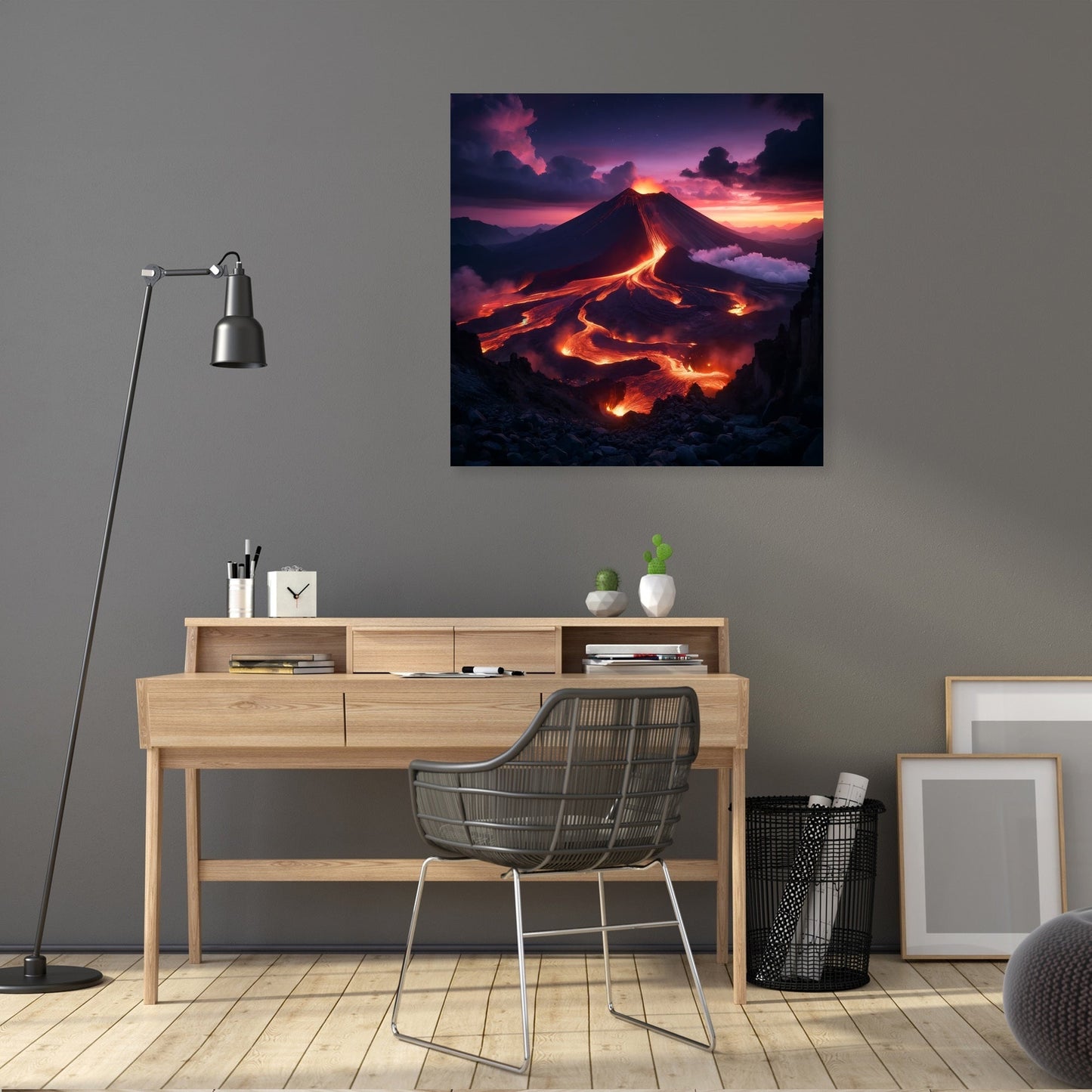 Twilight Volcano Canvas