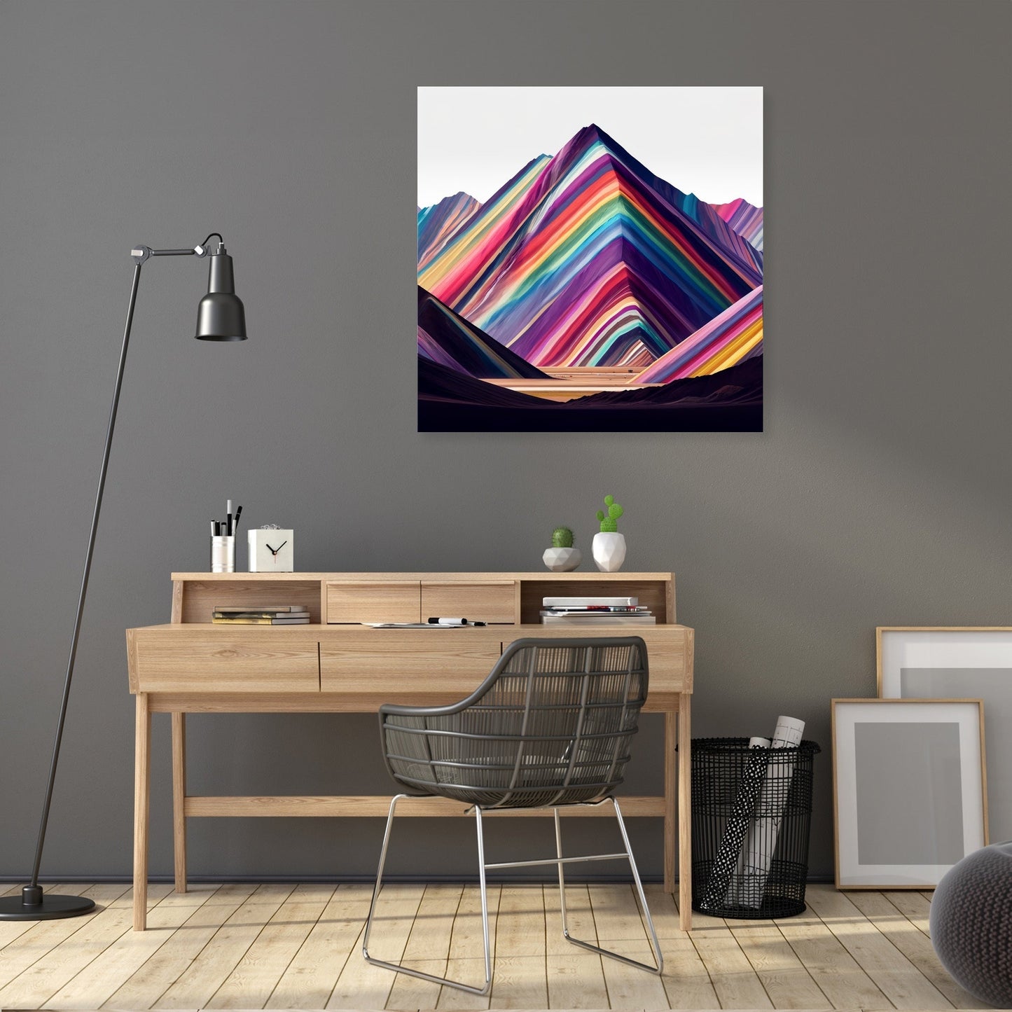 Vinicunca Minimalist Spectrum Canvas