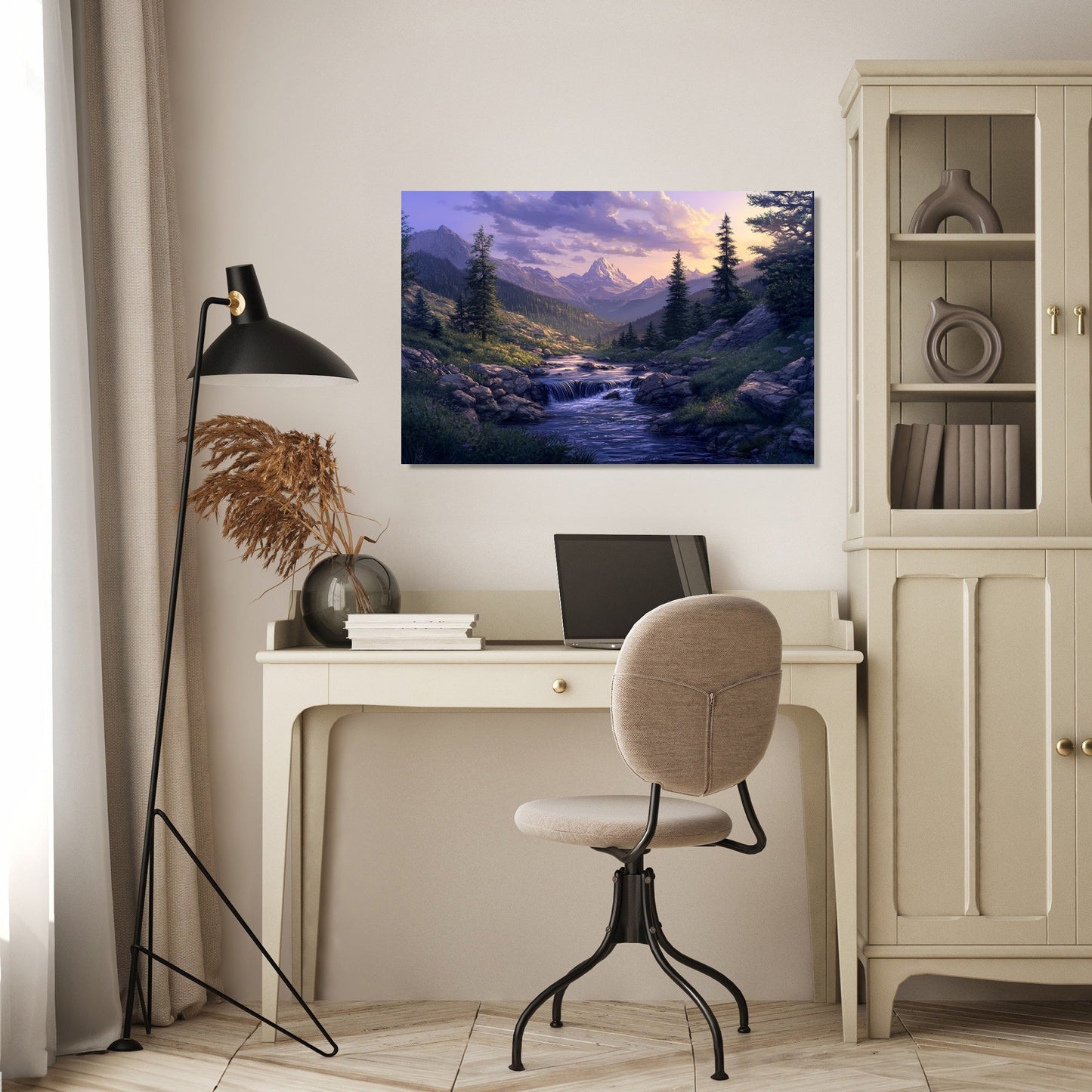 Twilight Tranquillity Mountain Canvas