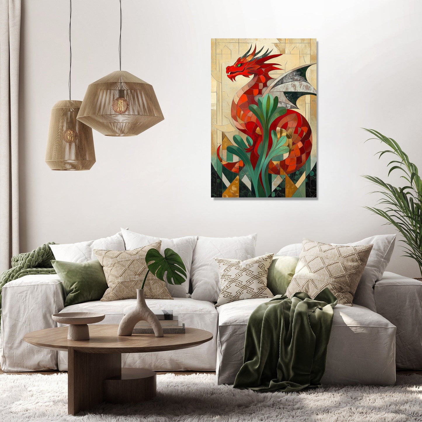 Welsh Dragon Leek Canvas