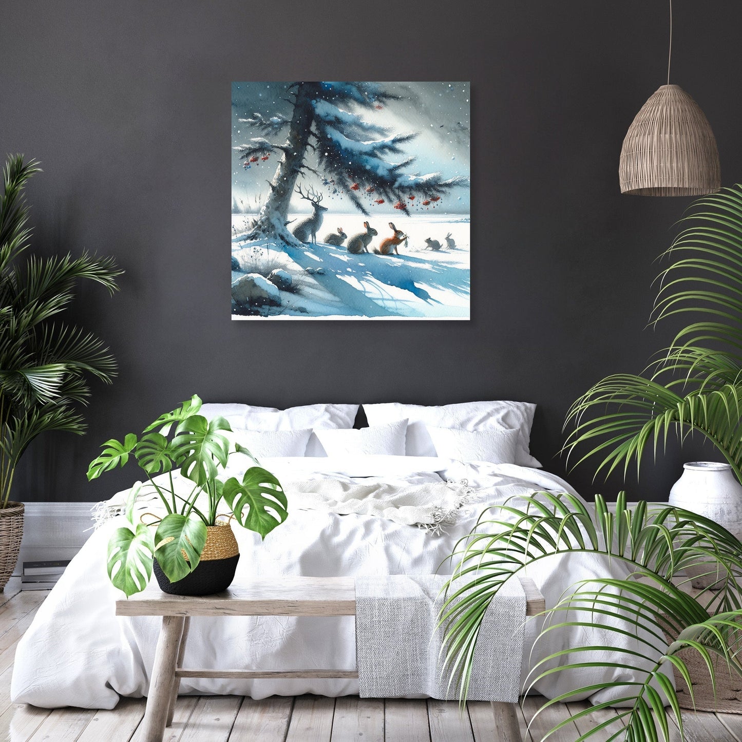 Winter's Embrace Festivity Canvas