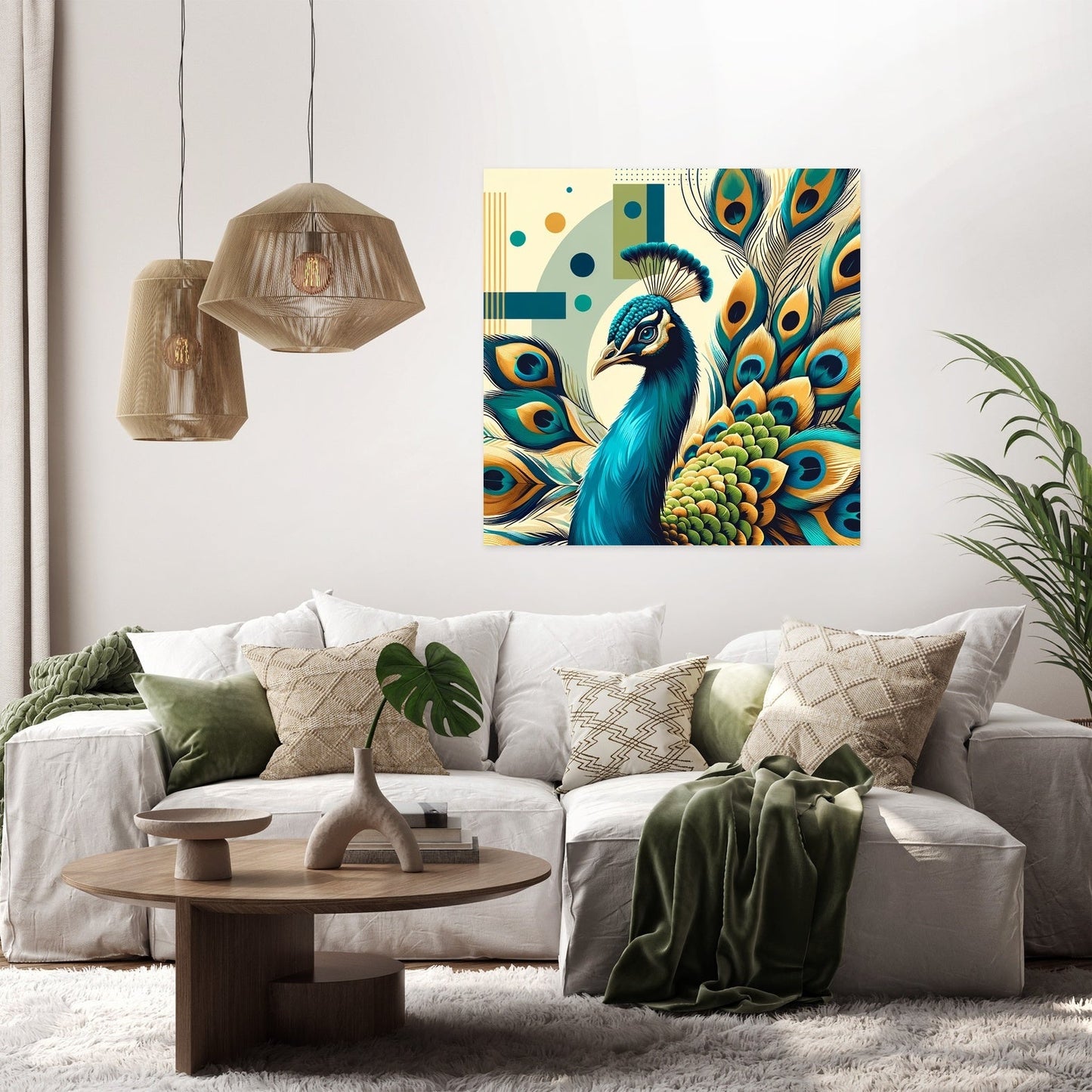 Radiant Peacock Canvas