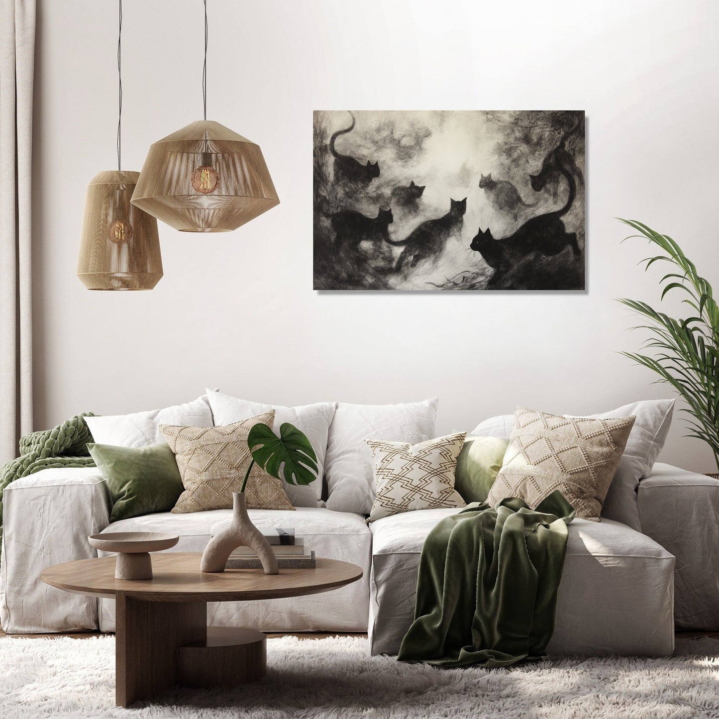 Black Cats Canvas