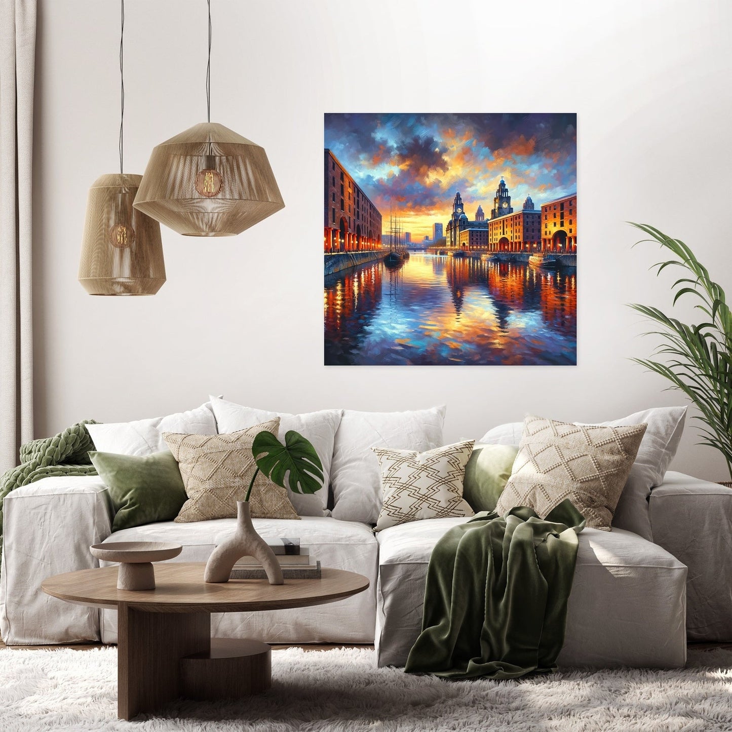 Liverpool Albert Dock Dusk Impression Canvas