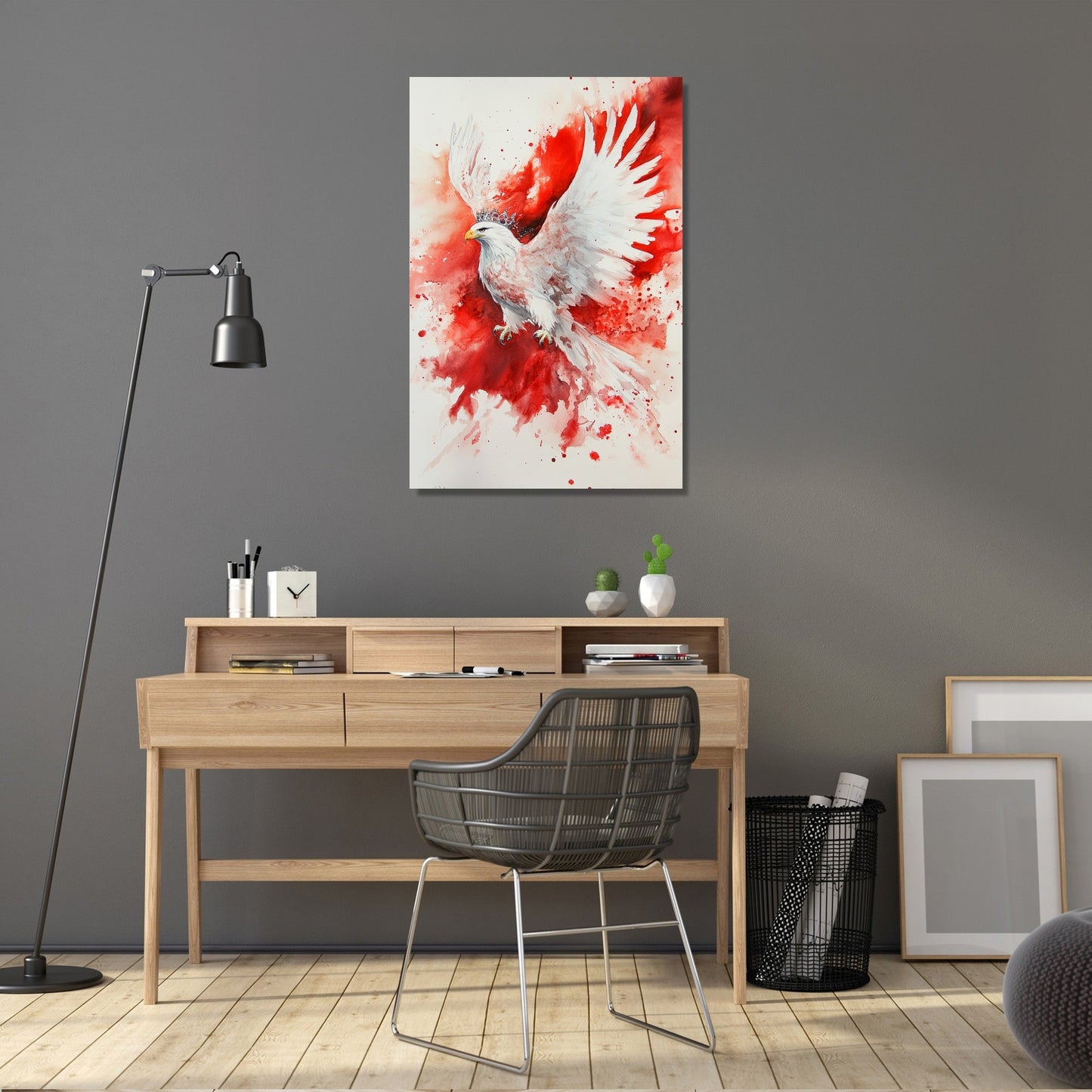 Ethereal Eagle Flag Canvas