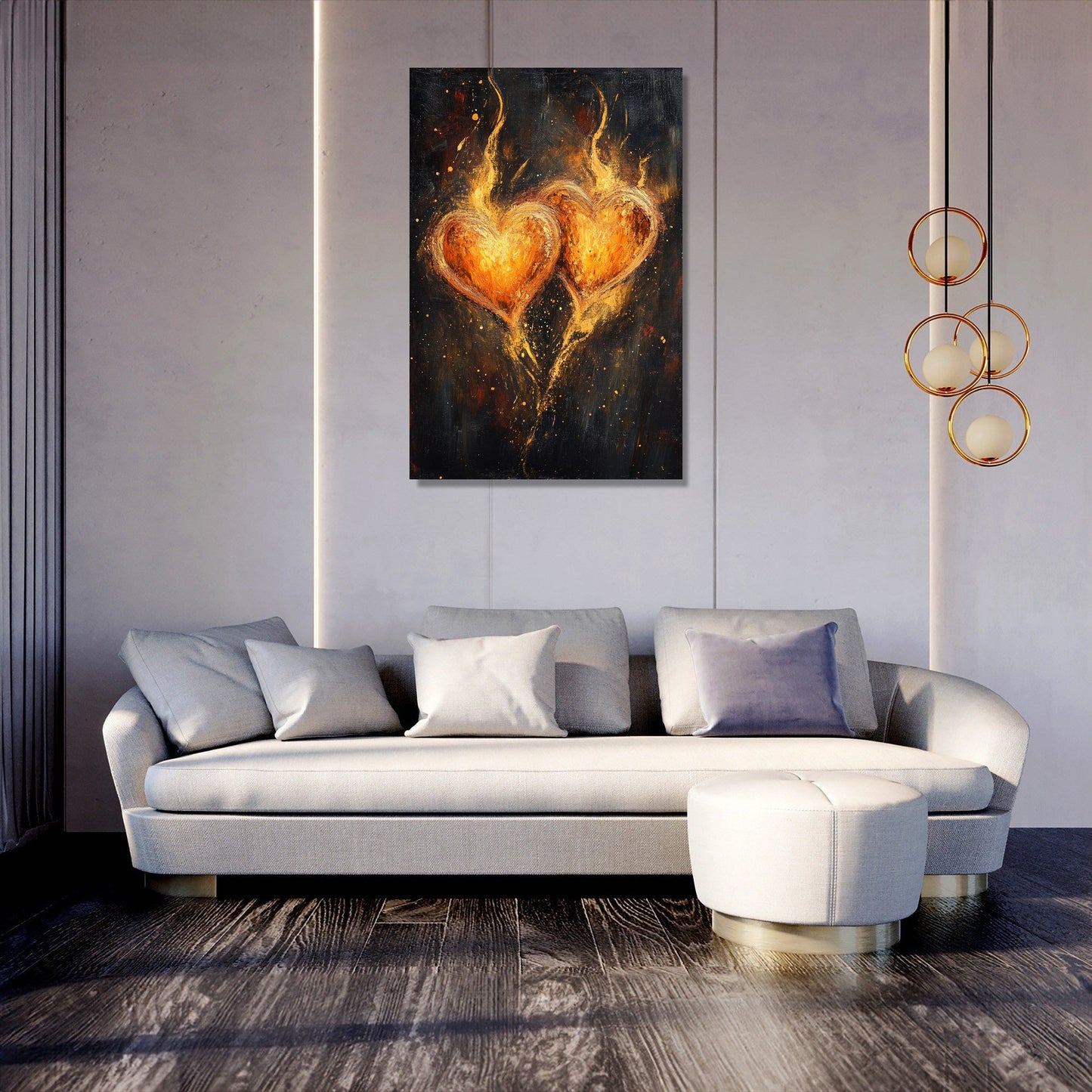 Hearts Ablaze Canvas
