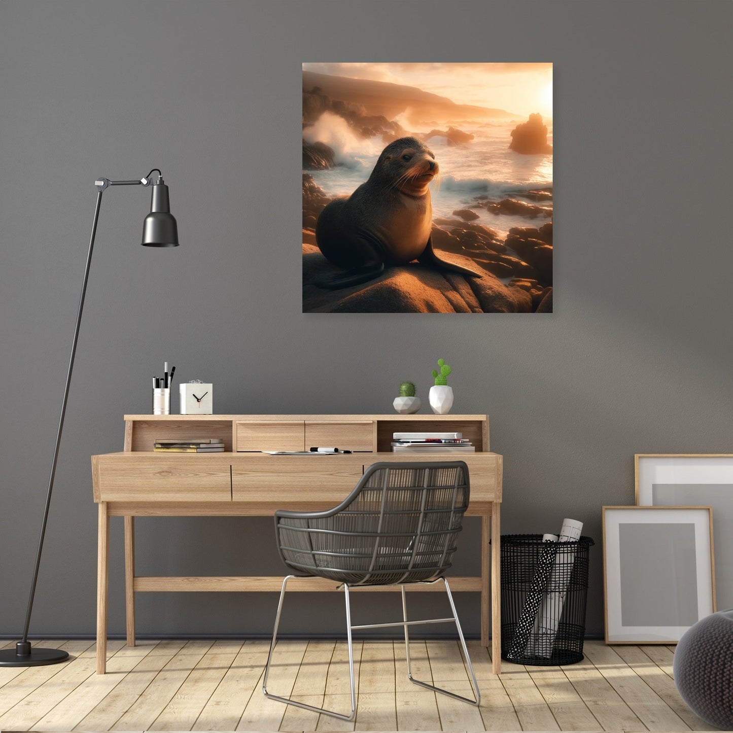 Sunset Seal Canvas