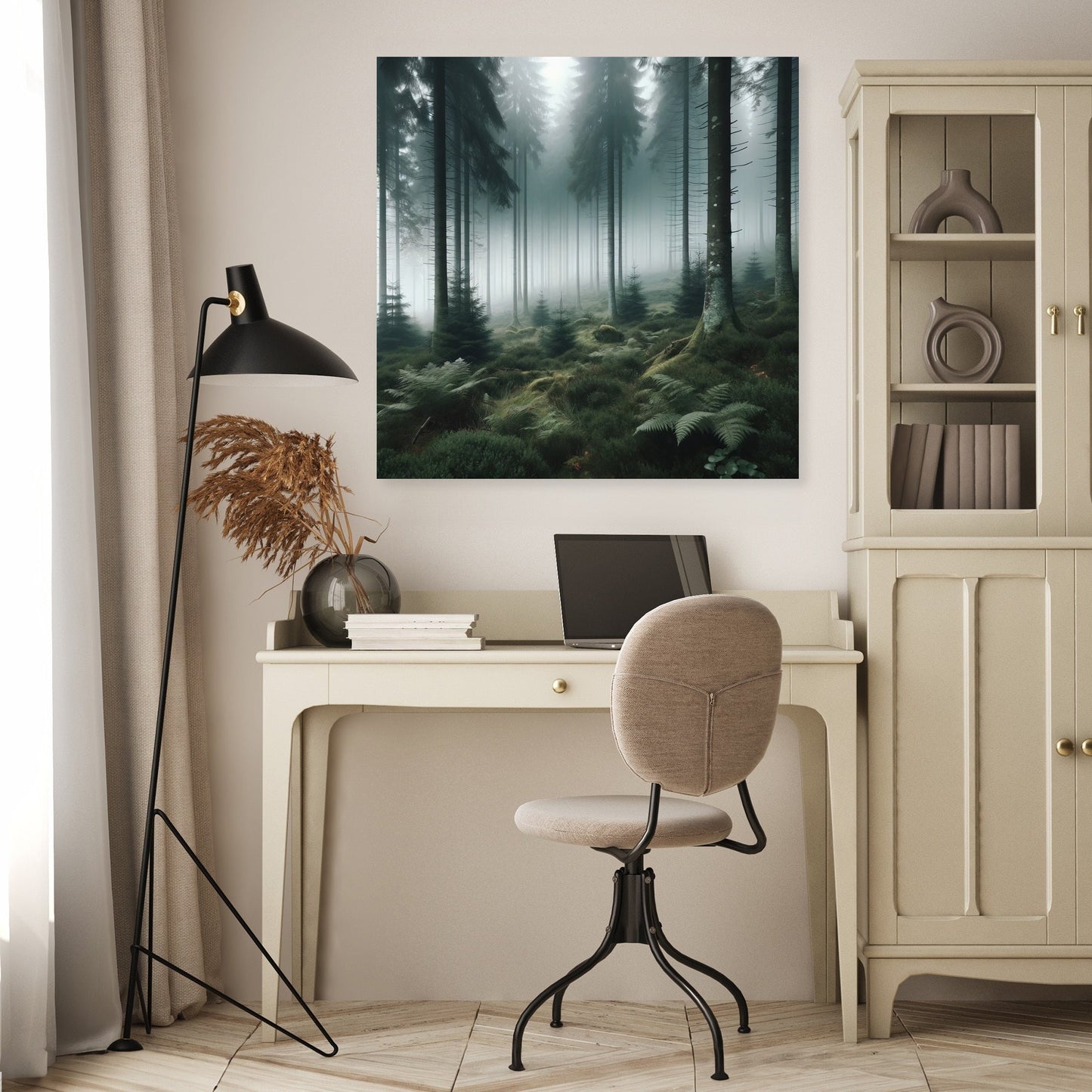 Misty Forest Serenity Canvas