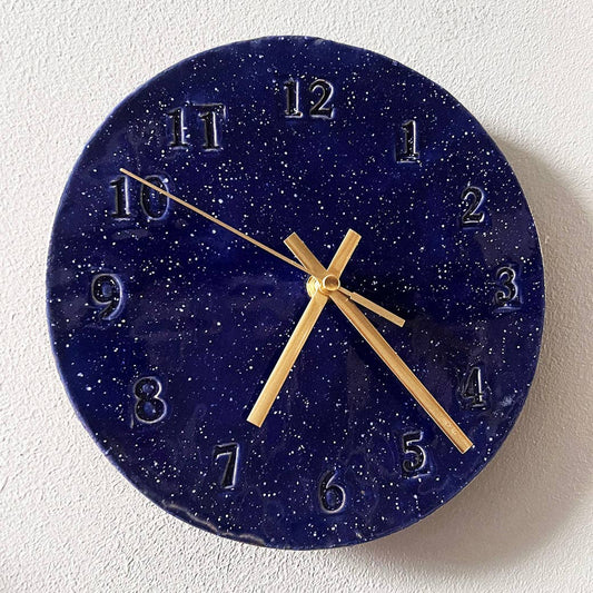 Dark Blue Wall Clock