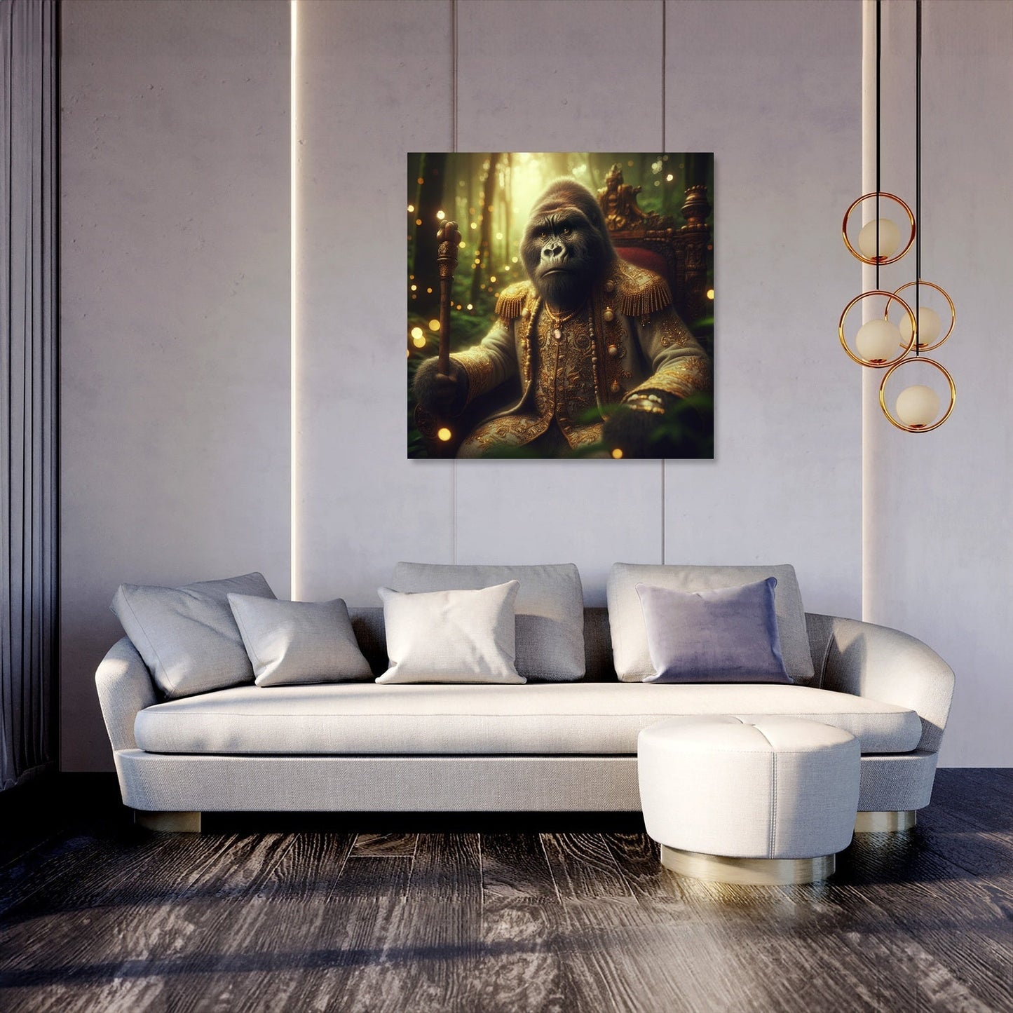 Majestic Gorilla Royalty Canvas