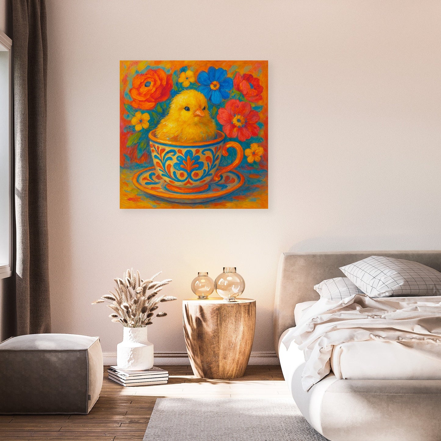 Chick in a Teacup Canvas