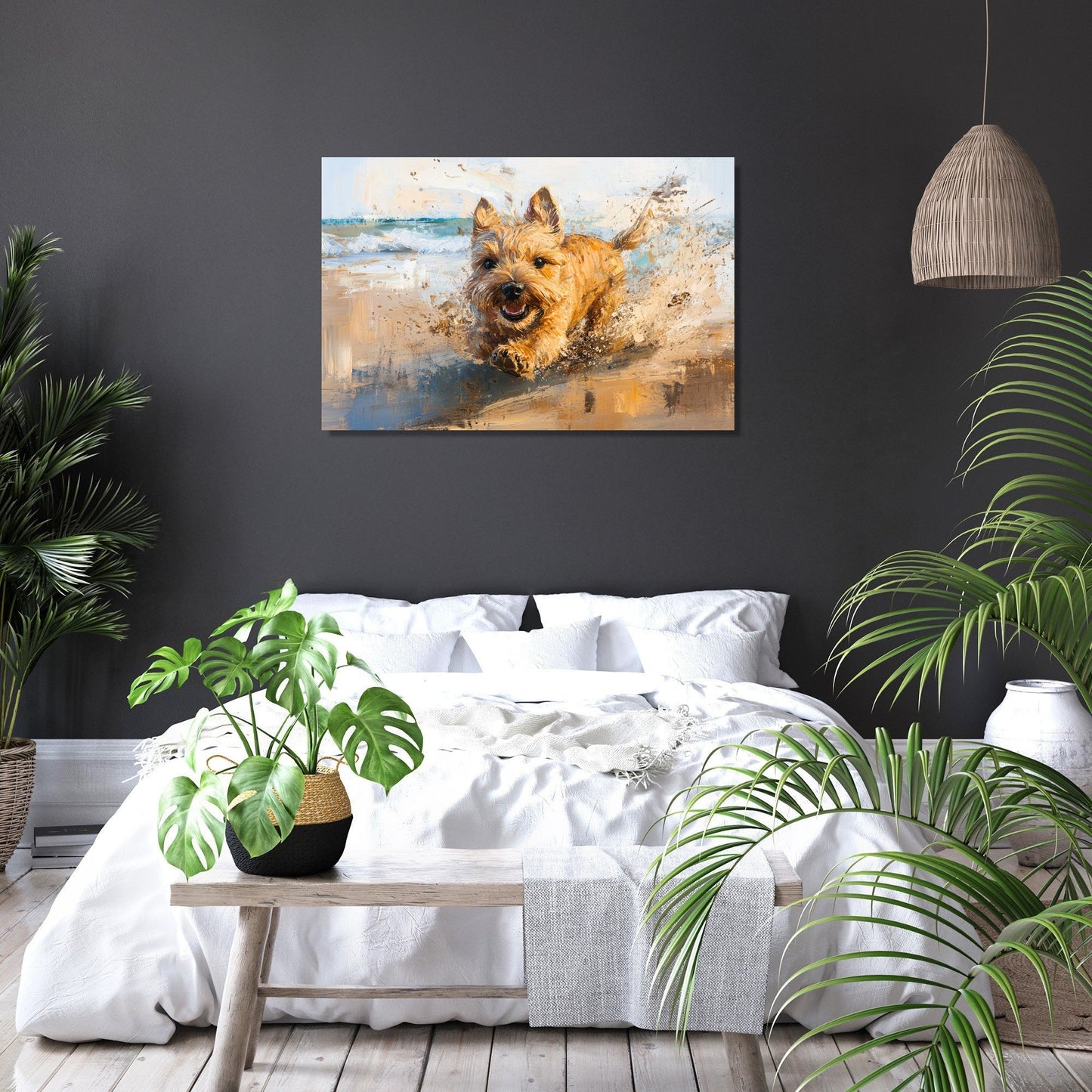 Terrier's Beach Adventure Canvas