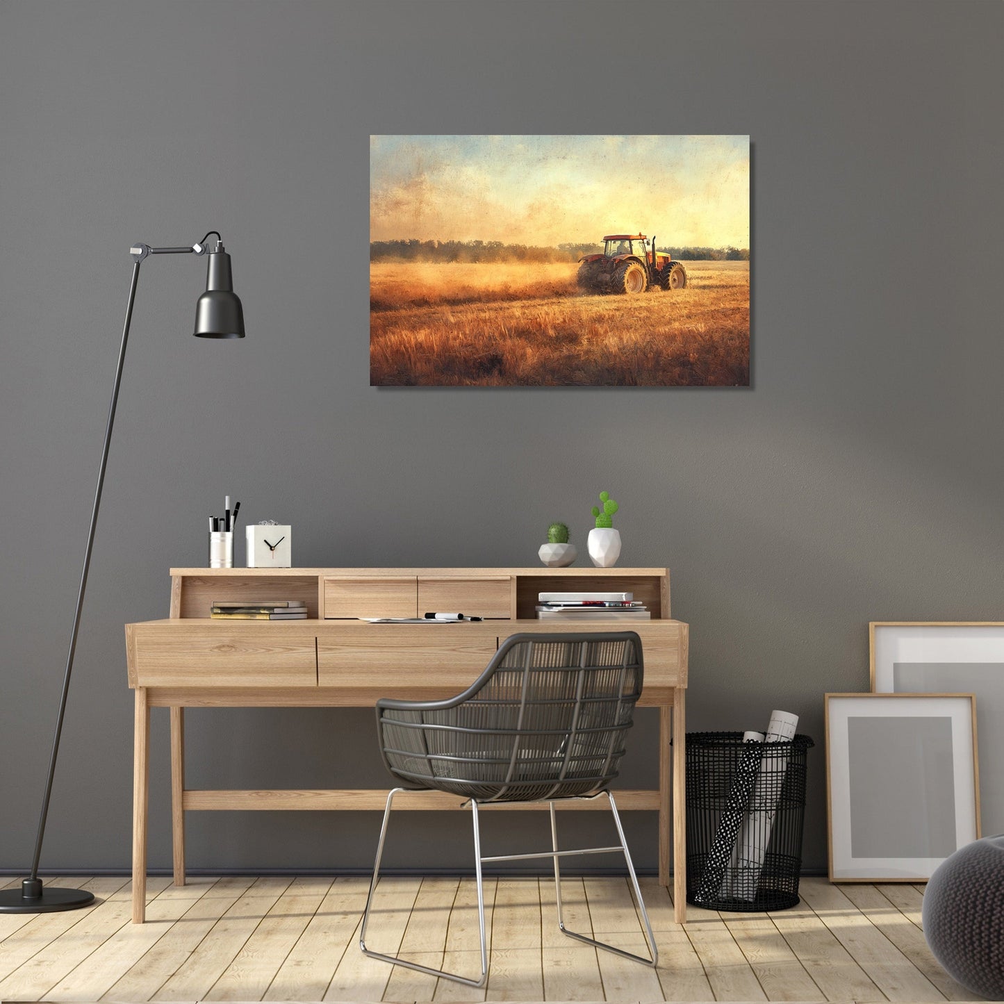 Sunset Tractor Canvas