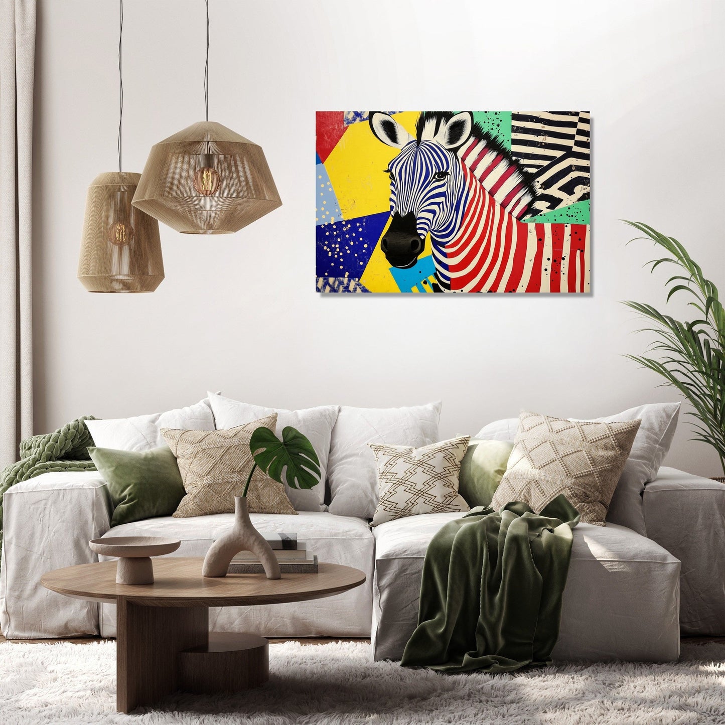 Striped Zebra Pop Canvas