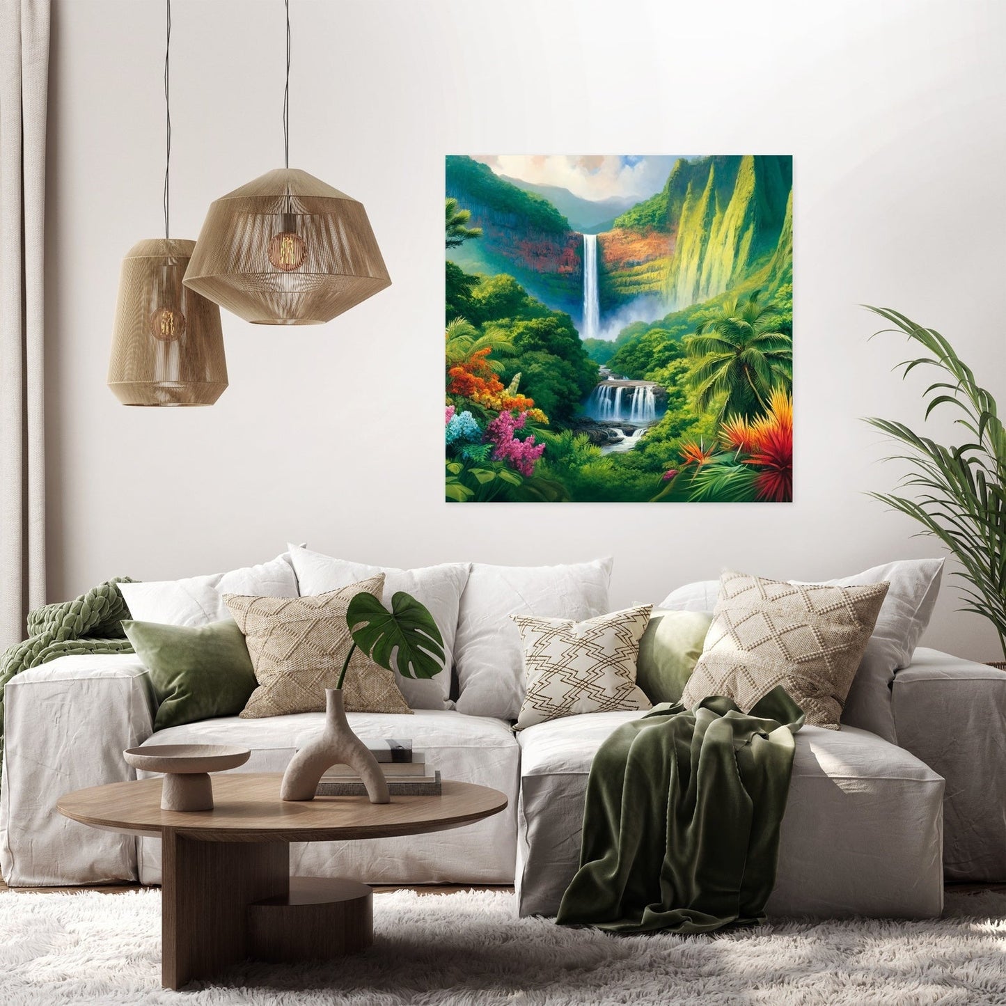Tropical Waterfall Splendor Canvas