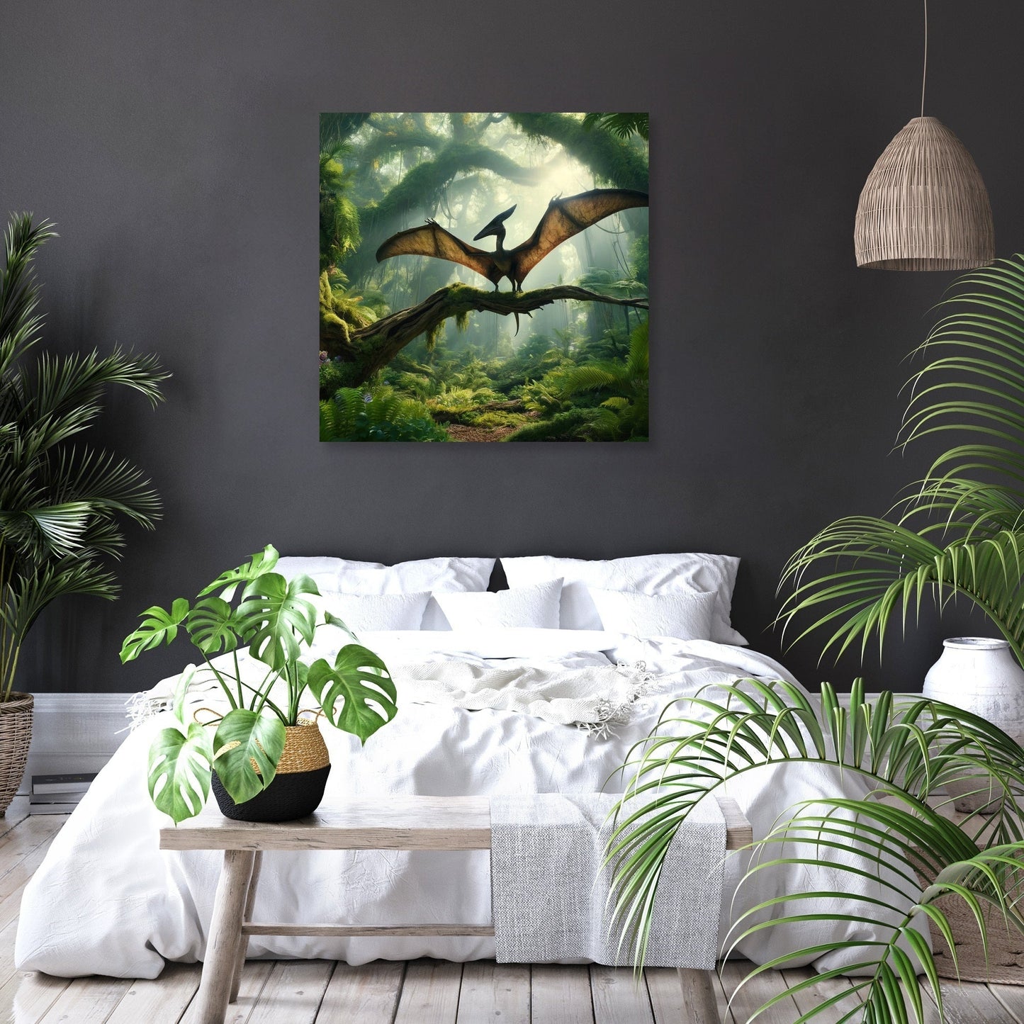 Forest Perch Pterodactyl Canvas