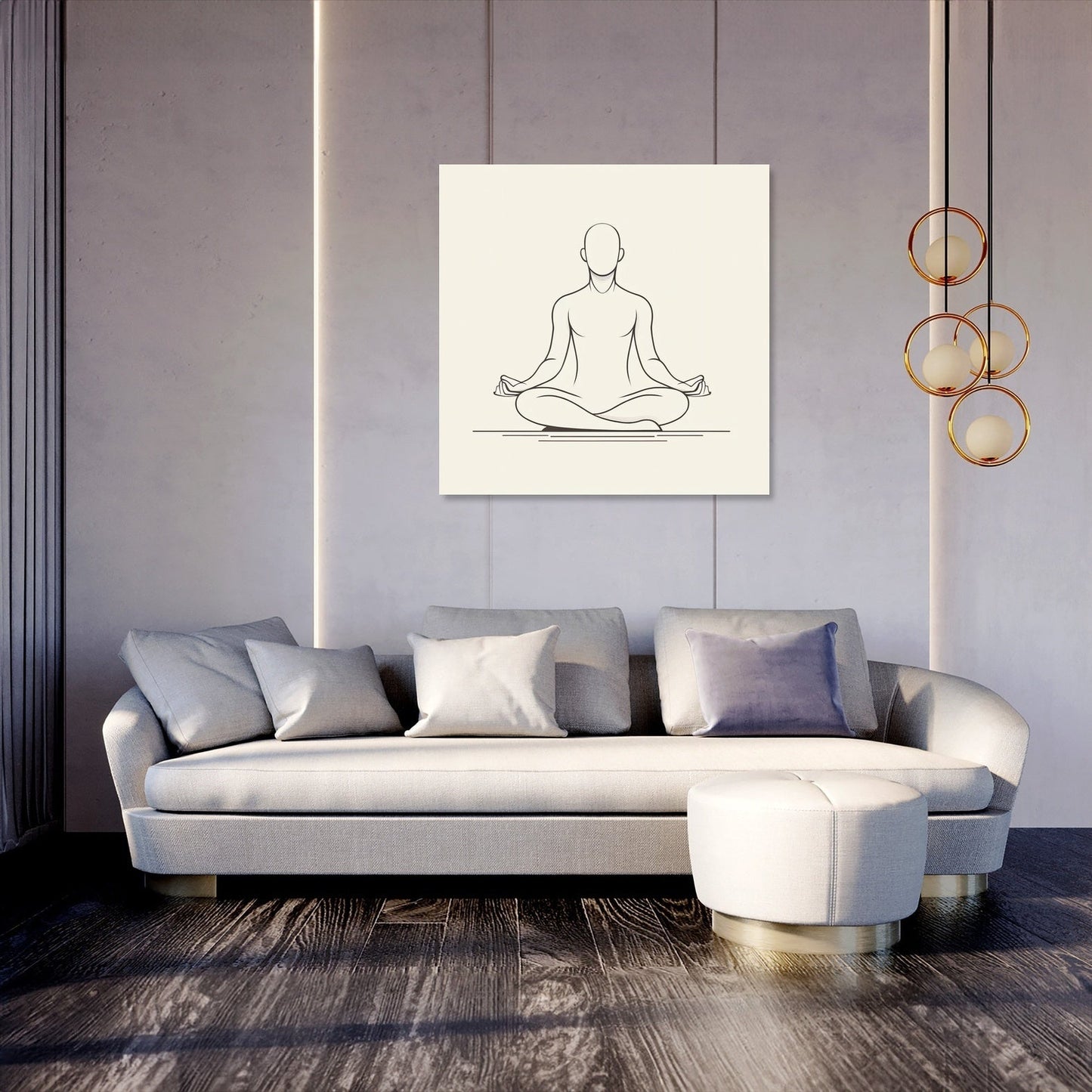 Contemplative Silhouette in Monochrome Canvas