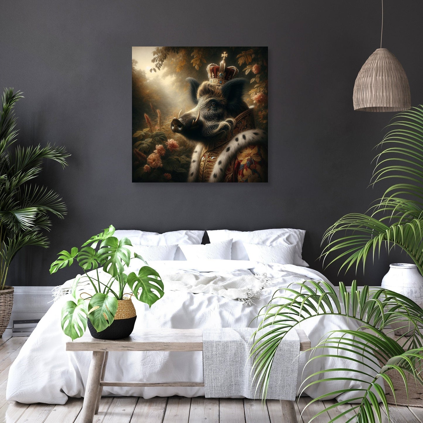 Regal Boar's Midday Majesty Canvas