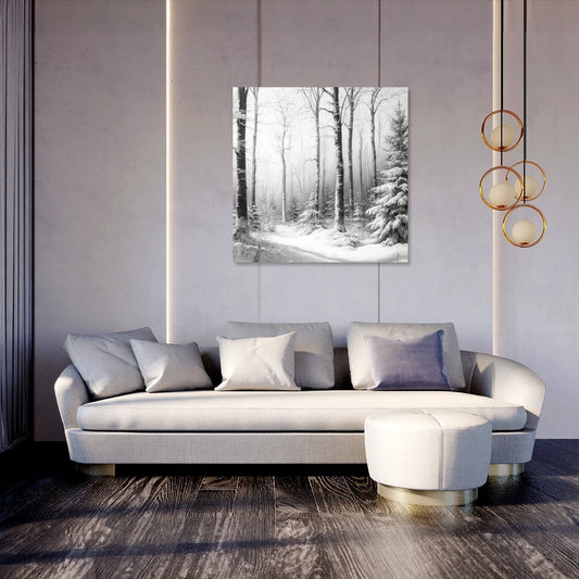 Winter's Quiet Sketch Canvas