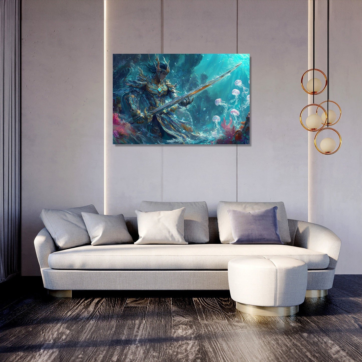 Mythical Abyss Warrior Canvas