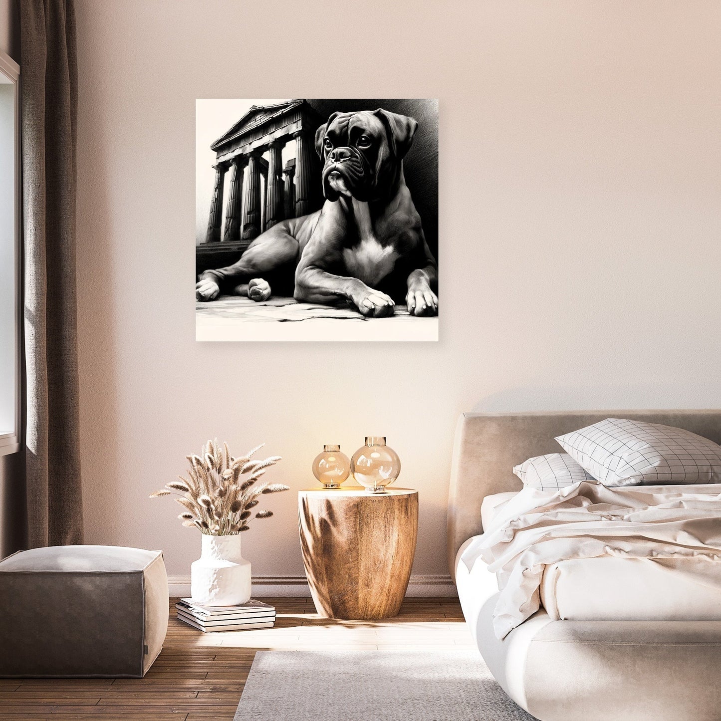 Old World Charm Boxer in Repose Canvas