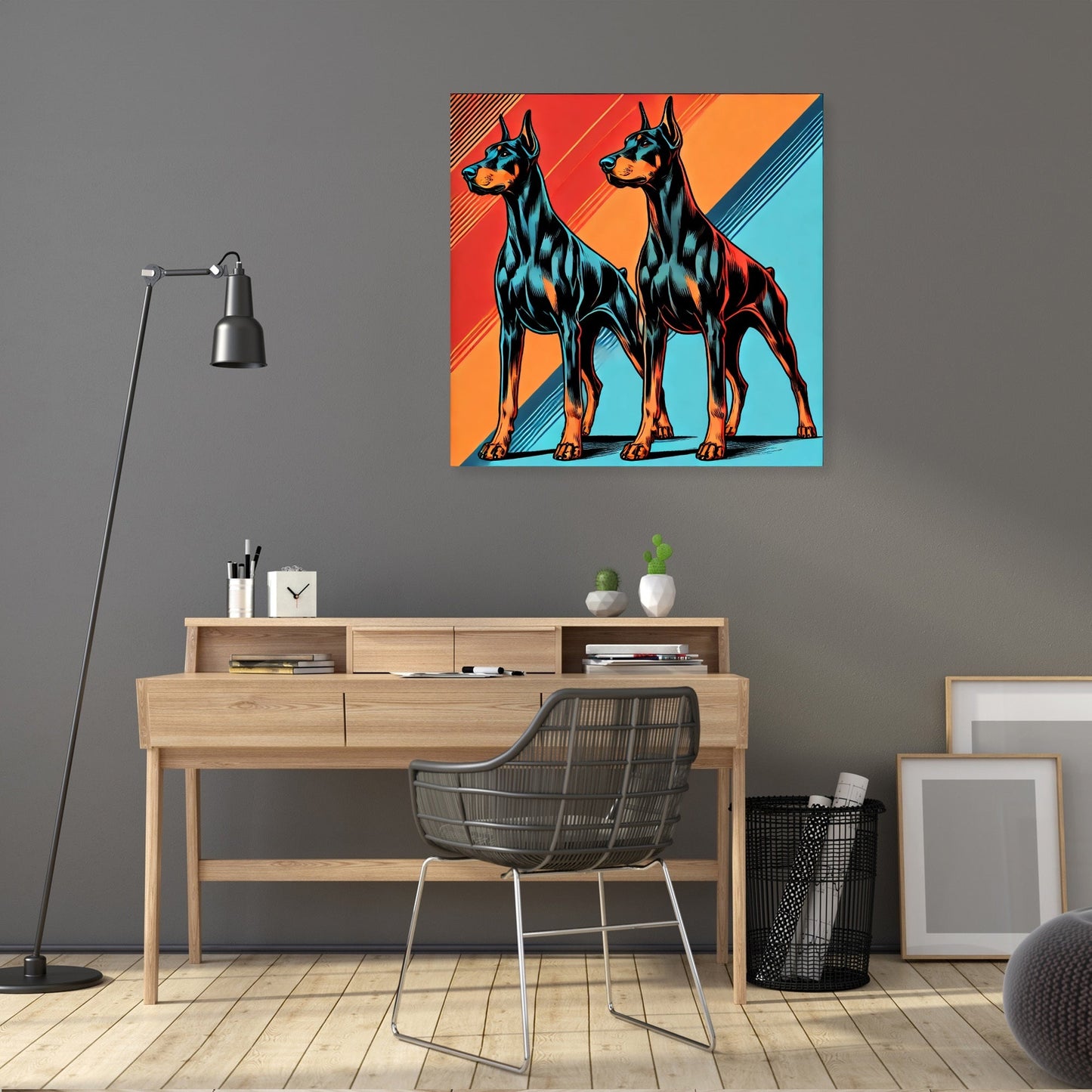 Dynamic Dobermans Canvas
