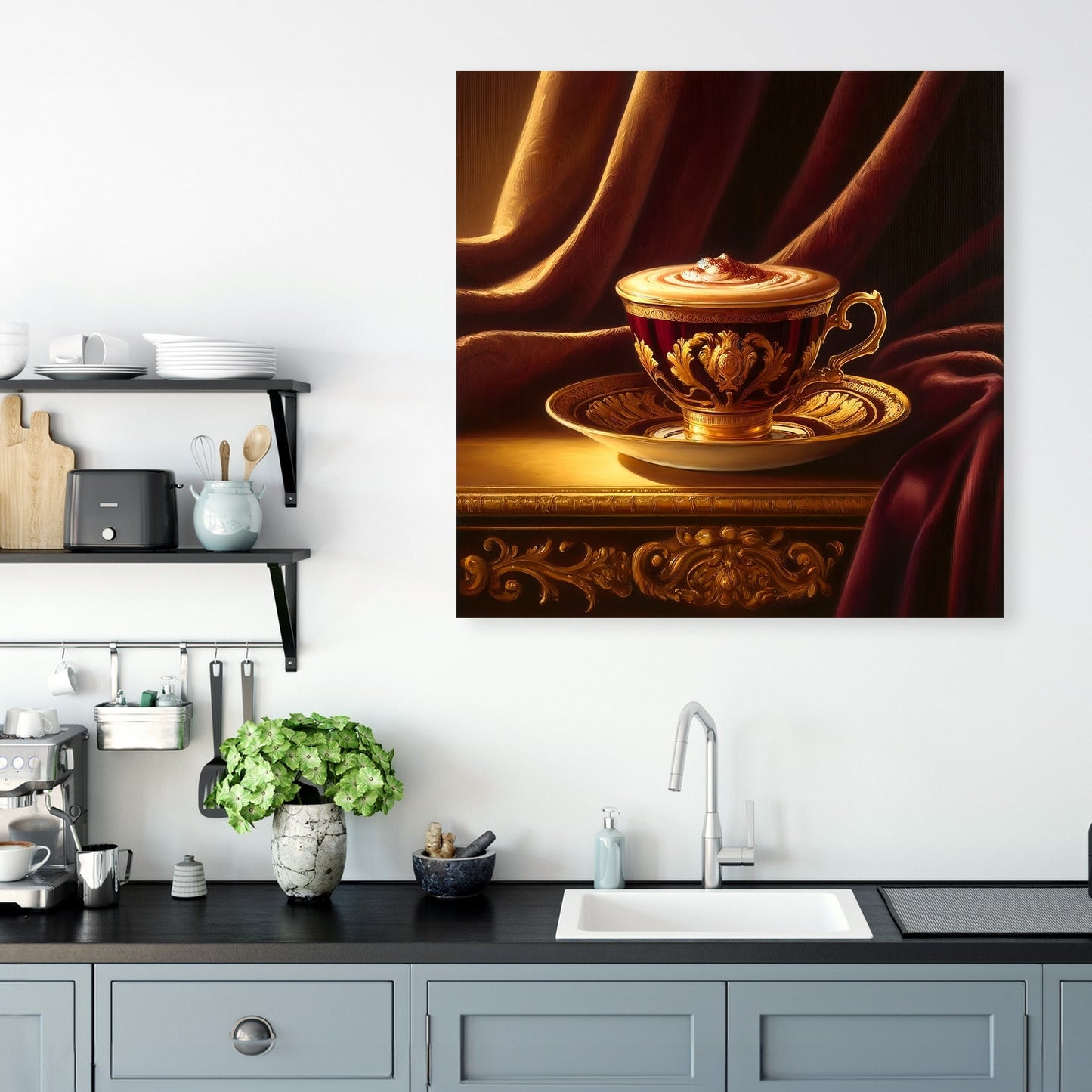 Regal Mocha Elegance Canvas