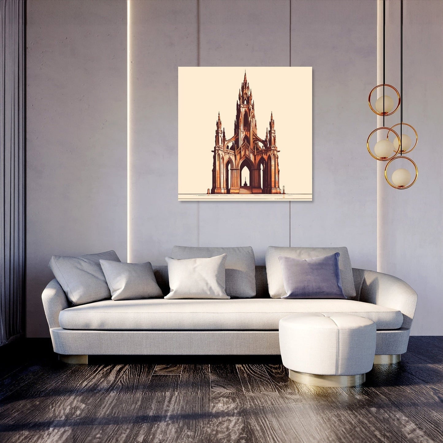 Edinburgh's Scott Monument Glow Canvas
